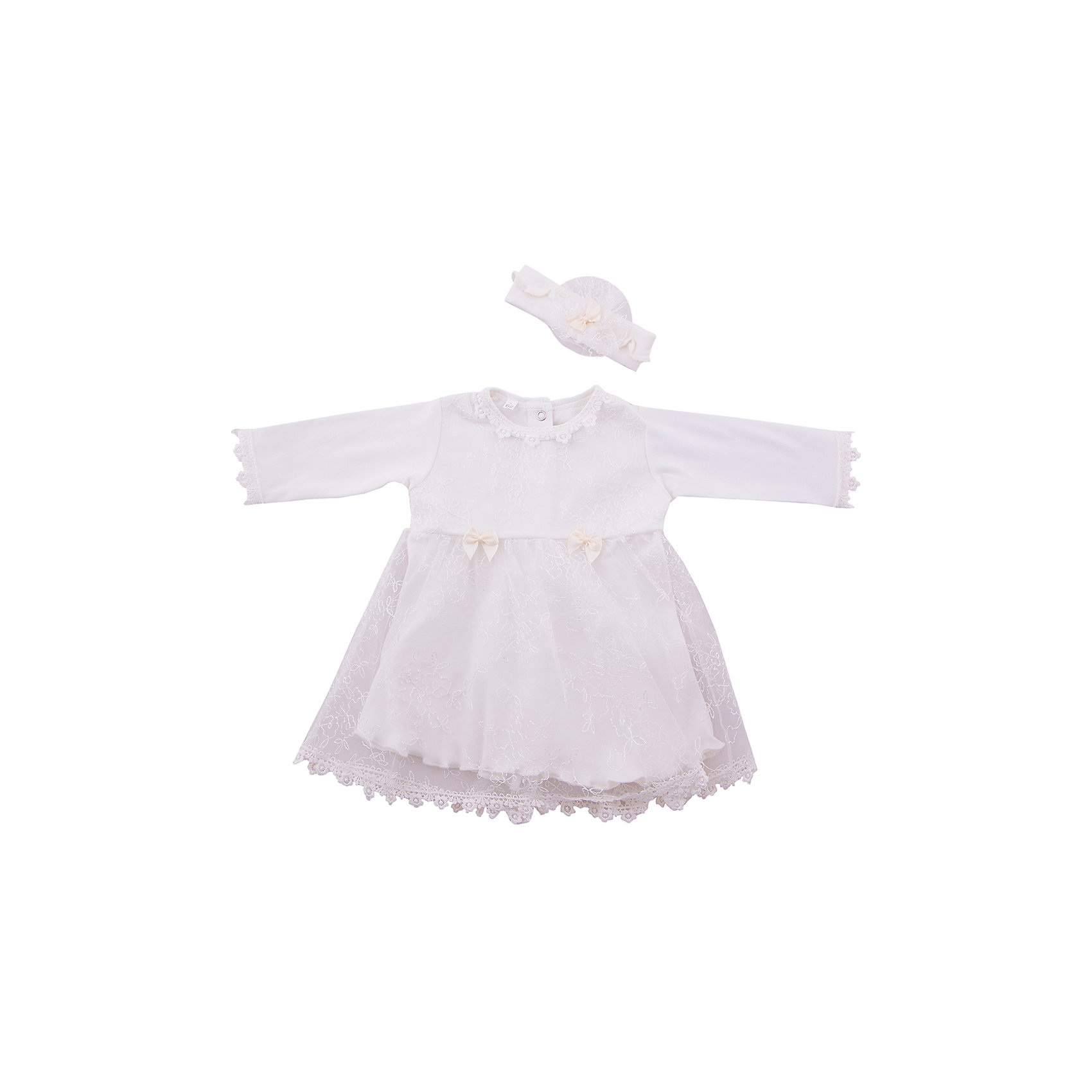 Комплект на выписку для девочки: платье и повязка Soni Kids от myToys Комплект на выписку для девочки: платье и повязка Soni Kids от myToys
