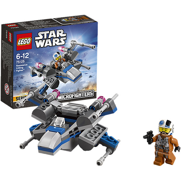 LEGO Star Wars 75125: Истребитель Повстанцев LEGO Star Wars 75125: Истребитель ПовстанцевИгрушки<br>LEGO Star Wars (ЛЕГО Звездные войны) 75125: Истребитель Повстанцев станет прекрасным подарком для всех поклонников знаменитой киносаги. Новый истребитель из серии микрофайтеров Lego Star Wars прекрасно детализирован и очень похож на знаменитый корабль повстанцев X-Wing. Спереди на носу корабля размещается кабина пилота с сиденьем. Складные крылья оснащены мощными орудиями и пусковыми установками, которые выстреливают снарядами-ракетками. В комплект входит одна минифурка пилота в шлеме, вооруженного бластером. <br><br>Все конструкторы серии ЛЕГО Звездные войны созданы по мотивам знаменитой киносаги Звездные войны и воспроизводят самые популярные сюжеты и эпизоды фильма. В наборах представлены все основные средства вооружения и боевые единицы, задействованные в фильме.<br>Фантастические истребители, машины, роботы, оружие, фигурки персонажей выполнены очень реалистично, с высокой степенью детализации.<br><br>Дополнительная информация:<br><br>- Игра с конструктором LEGO (ЛЕГО) развивает мелкую моторику ребенка, фантазию и воображение, учит его усидчивости и внимательности.<br>- Количество деталей: 87.<br>- Количество минифигур: 1.<br>- Серия: LEGO Star Wars (ЛЕГО Звездные войны).<br>- Материал: пластик.<br>- Размер модели: 5 х 8 х 9 см.<br>- Размер упаковки: 14,1 х 4,6 х 12,2 см.<br>- Вес: 0,1 кг.<br><br>Конструктор LEGO Star Wars (ЛЕГО Звездные войны) 75125: Истребитель Повстанцев можно купить в нашем интернет-магазине.<br><br>Ширина мм: 142<br>Глубина мм: 124<br>Высота мм: 48<br>Вес г: 90<br>Возраст от месяцев: 72<br>Возраст до месяцев: 144<br>Пол: Мужской<br>Возраст: Детский<br>SKU: 4259010