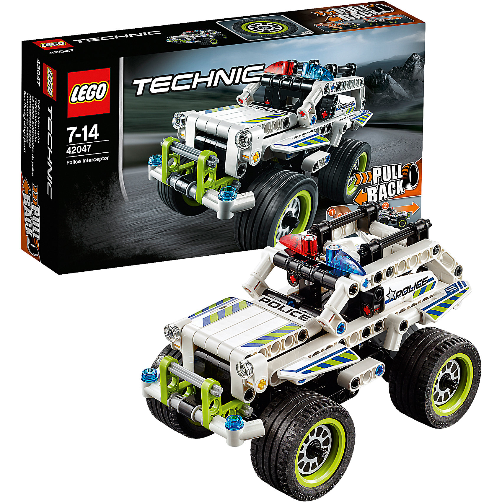 LEGO Technic 42047: Полицейский патруль LEGO Technic 42047: Полицейский патрульПластмассовые конструкторы<br>Ускоряйся с головокружительной скоростью на этой удивительной модели, имеющей огромные экстра-широкие колесные диски с низкопрофильными шинами, красные и синие проблесковые полицейские маячки и тяжелый дополнительный бампер. Активируй мощный инерционный двигатель, чтобы запустить эту полноприводную полицейскую машину! Объедини с моделью Гоночный автомобиль для побега (42046) с инерционным двигателем, чтобы придумать ещё больше приключений на огромной скорости!<br><br>LEGO Technic (Лего Техник) - серия конструкторов, позволяющая собрать функциональные, подробные, прекрасно детализированные, имеющие множество подвижных узлов, транспортные средства. В этой серии найдется техника на любой вкус: тракторы и экскаваторы, внедорожники и квадроциклы, самосвалы и гоночные автомобили. Даже самые простые из конструкторов lego technic дают вашему ребенку представление о том, как устроены машины, помогают развить моторику, мышление и умение работать по инструкции. <br><br>Дополнительная информация:<br><br>- Конструкторы ЛЕГО развивают усидчивость, внимание, фантазию и мелкую моторику. <br>- Комплектация: автомобиль.<br>- Количество деталей: 185<br>- Серия LEGO Technic (Лего Техник).<br>- Материал: пластик.<br>- Размер упаковки: 26х6х14 см.<br>- Вес: 0.3 кг.<br><br>LEGO Technic 42047: Полицейский патруль можно купить в нашем магазине.<br><br>Ширина мм: 264<br>Глубина мм: 144<br>Высота мм: 63<br>Вес г: 321<br>Возраст от месяцев: 84<br>Возраст до месяцев: 168<br>Пол: Мужской<br>Возраст: Детский<br>SKU: 4259020