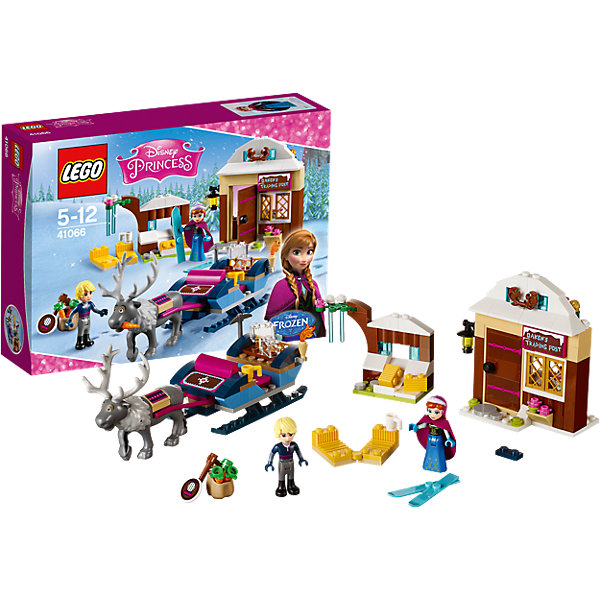 LEGO Disney Princesses 41066: Анна и Кристоф: прогулка на санях LEGO Disney Princesses 41066: Анна и Кристоф: прогулка на саняхКонструкторы Лего<br>LEGO Принцессы Дисней 41066: Анна и Кристоф: прогулка на санях непременно понравится всем юным поклонницам популярного диснеевского мультфильма Холодное сердце. Отправляйся вместе с Анной в опасное путешествие по заснеженным лесам, чтобы разыскать Эльзу и уговорить ее вернуть лето в Эренделл. Остановиться на ночлег можно в лавке торговца Окена, где продаются лыжи, горячий шоколад и флакончики с духами. Здесь вы познакомитесь с отважным юношей по имени Кристоф, который заготавливает лед для жителей королевства и развозит его на быстрых санях, запряженных оленем Свеном. Узнав об истории побега Эльзы, Кристоф готов оставить все свои дела и помочь Анне в поисках сестры. В комплект также входят две минифигурки Анны и Кристофа, фигурка оленя Свена и множество аксессуаров для реалистичной игры: ящик, мешки, морковки, сено, кружки, баночки, факел, фонарь и другие детали.<br><br>Серия конструкторов Lego Disney Princess создана специально для девочек и посвящена принцессам из мультфильмов Диснея. Наборы состоят из деталей необычных ярких расцветок, красивых миникуколок и множества сказочных аксессуаров.<br><br>Дополнительная информация:<br><br>- Игра с конструктором LEGO (ЛЕГО) развивает мелкую моторику ребенка, фантазию и воображение, учит его усидчивости и внимательности.<br>- Количество деталей: 174.<br>- Количество минифигур: 2 (принцесса Анна, Кристоф).<br>- Серия: LEGO Disney Princess (ЛЕГО Принцессы Дисней).<br>- Материал: пластик.<br>- Размер упаковки: 26,2 х 6,1 х 19,1 см.<br>- Вес: 0,32 кг.<br><br>LEGO Принцессы Дисней 41066: Анна и Кристоф: прогулка на санях можно купить в нашем интернет-магазине.<br><br>Ширина мм: 259<br>Глубина мм: 190<br>Высота мм: 63<br>Вес г: 312<br>Возраст от месяцев: 60<br>Возраст до месяцев: 144<br>Пол: Женский<br>Возраст: Детский<br>SKU: 4259059
