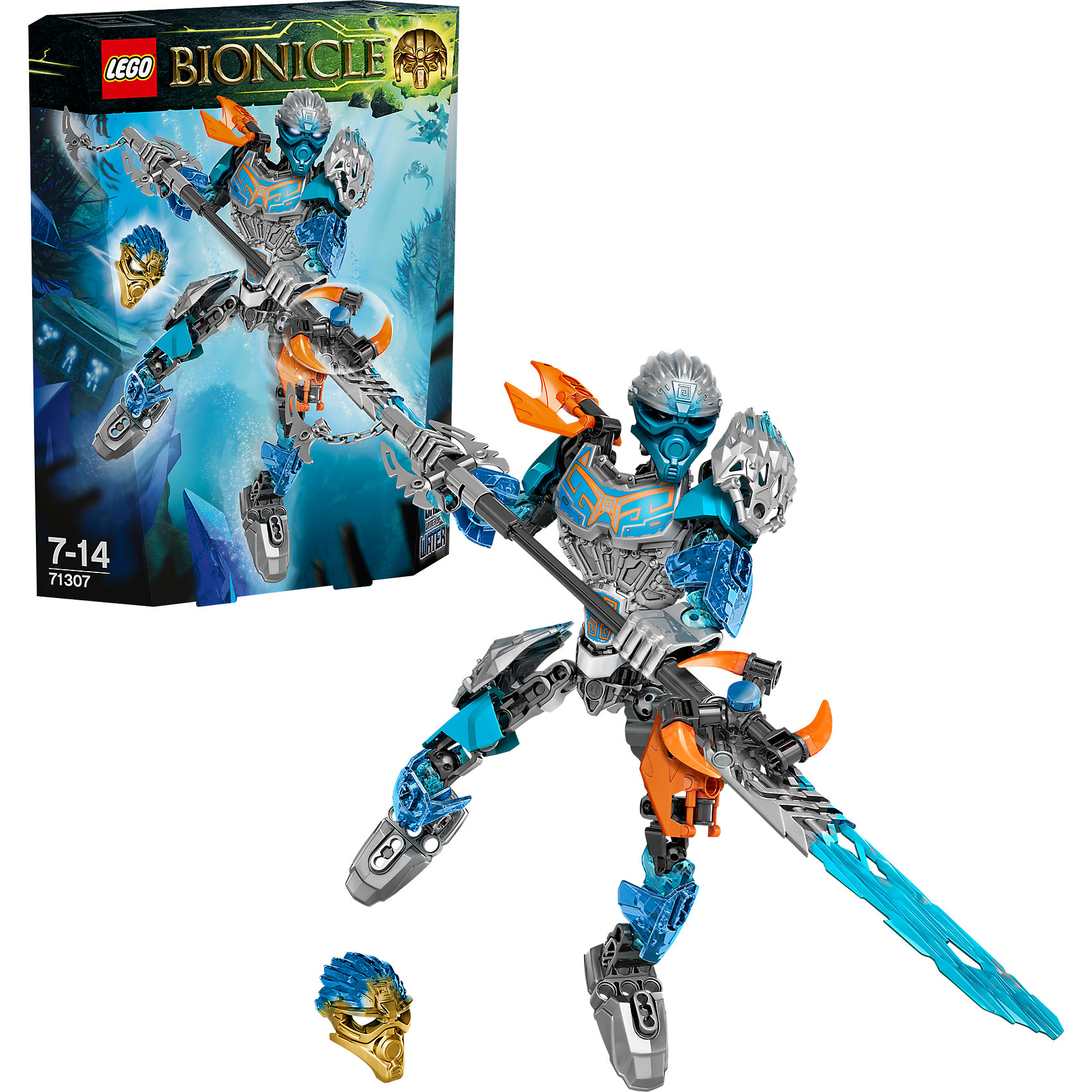 LEGO BIONICLE 71307: Гали - Объединительница Воды LEGO BIONICLE 71307: Гали - Объединительница ВодыПоверни ход сражения и восстань против Умарака, охотника тьмы, и его армии. Пересеки бушующий океан, чтобы объединиться с древними Тотемными животными, спаси островитян и встань на защиту справедливости для всех жителей Окото.<br><br>LEGO Bionicle (Лего Биониклы) - это нереальный фантастический мир, со своими правилами, приключениями и традициями! Герои сражаются с мутантами Барраками, с многотысячной армией механических созданий Бороков, и самыми опасными и беспощадными убийцами Пираками. Отправляйся на встречу с приключениями и подвигами вместе с легендарными LEGO Bionicle!<br><br>Дополнительная информация:<br><br>- Конструкторы ЛЕГО развивают усидчивость, внимание, фантазию и мелкую моторику. <br>- Комплектация: Гали - Объединительница Воды.<br>- Количество деталей: 87.<br>- Серия LEGO Bionicle (Лего Биониклы).<br>- Материал: пластик.<br>- Размер упаковки: 22х5,4х18 см.<br>- Вес: 0.21 кг.<br><br>LEGO Bionicle 71307: Гали - Объединительница Воды можно купить в нашем магазине.<br><br>Ширина мм: 225<br>Глубина мм: 179<br>Высота мм: 58<br>Вес г: 200<br>Возраст от месяцев: 96<br>Возраст до месяцев: 192<br>Пол: Мужской<br>Возраст: Детский<br>SKU: 4259124