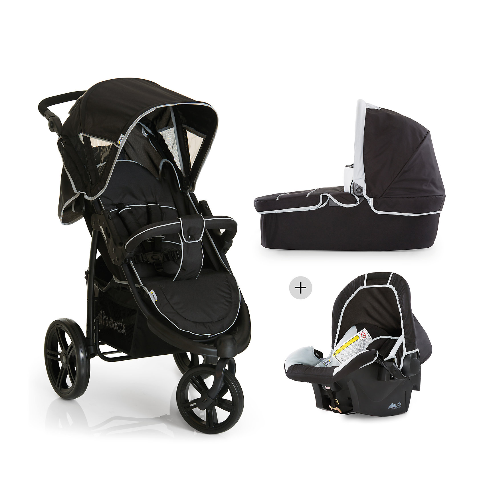 Коляска 3 в 1 Hauck VIPER SLX Trioset, caviar/grey Коляска 3 в 1 Hauck VIPER SLX Trioset, caviar/greyКоляски 3 в 1<br>Характеристики коляски VIPER SLX Trioset:<br><br>Люлька:<br><br>• жесткое основание люльки;<br>• просторное спальное место;<br>• высокие бортики;<br>• хлопковая обивка, матрасик;<br>• накидка на люльку на кнопках и пуговицах;<br>• регулируемый капюшон;<br>• внутренние размеры люльки: 75x30x20 см.<br><br>Прогулочный блок:<br><br>• регулируемая спинка: 3 положения, угол наклона 155 градусов; <br>• регулируемая подножка: 3 положения;<br>• дополнительная секция на капюшоне;<br>• смотровое окошко под клапаном;<br>• на капюшоне имеется кармашек для аксессуаров;<br>• бампер с мягким разделителем для ножек;<br>• чехол на ножки защищает ребенка от ветра и непогоды;<br>• материал: пластик, полиэстер.<br><br>Автокресло:<br><br>• группа 0+;<br>• вес ребенка: до 13 кг;<br>• возраст ребенка: от рождения до года;<br>• автокресло укомплектовано вкладышем для новорожденного;<br>• автокресло устанавливается на шасси коляски в считанные секунды;<br>• встроенные адаптеры для установки автокресла на шасси;<br>• ручка для переноски автокресла регулируется;<br>• кресло оснащено 3-хточечными ремнями безопасности;<br>• материал: пластик, полиэстер.<br><br>Шасси коляски: <br><br>• высота ручки коляски регулируется по высоте;<br>• 3-х колесная рама;<br>• переднее поворотное колесо с блокировкой;<br>• ножной стояночный тормоз блокирует одновременно задние колеса;<br>• амортизация;<br>• коляска складывается вместе с прогулочным блоком;<br>• тип складывания: книжка;<br>• материал рамы: алюминий;<br>• материал колес: пластик (каучук).<br><br>Размеры: <br><br>• размер коляски: 107х55x114 см;<br>• размер в сложенном виде: 90x56x40 см;<br>• длина спального места: 85 см;<br>• ширина сидения: 33 см;<br>• высота ручки: 76-110 см;<br>• диаметр колес: 23 см, 29 см;<br>• вес коляски с прогулочным блоком: 9,5 кг.<br><br>Коляску 3 в 1 VIPER SLX Trioset, Hauck, caviar/grey можно купить в нашем интернет-магазине.<br><br>Ширина мм: 860<br>Глубина мм: 540<br>Высота мм: 460<br>Вес г: 19700<br>Цвет: черный<br>Возраст от месяцев: 0<br>Возраст до месяцев: 36<br>Пол: Унисекс<br>Возраст: Детский<br>SKU: 4285337