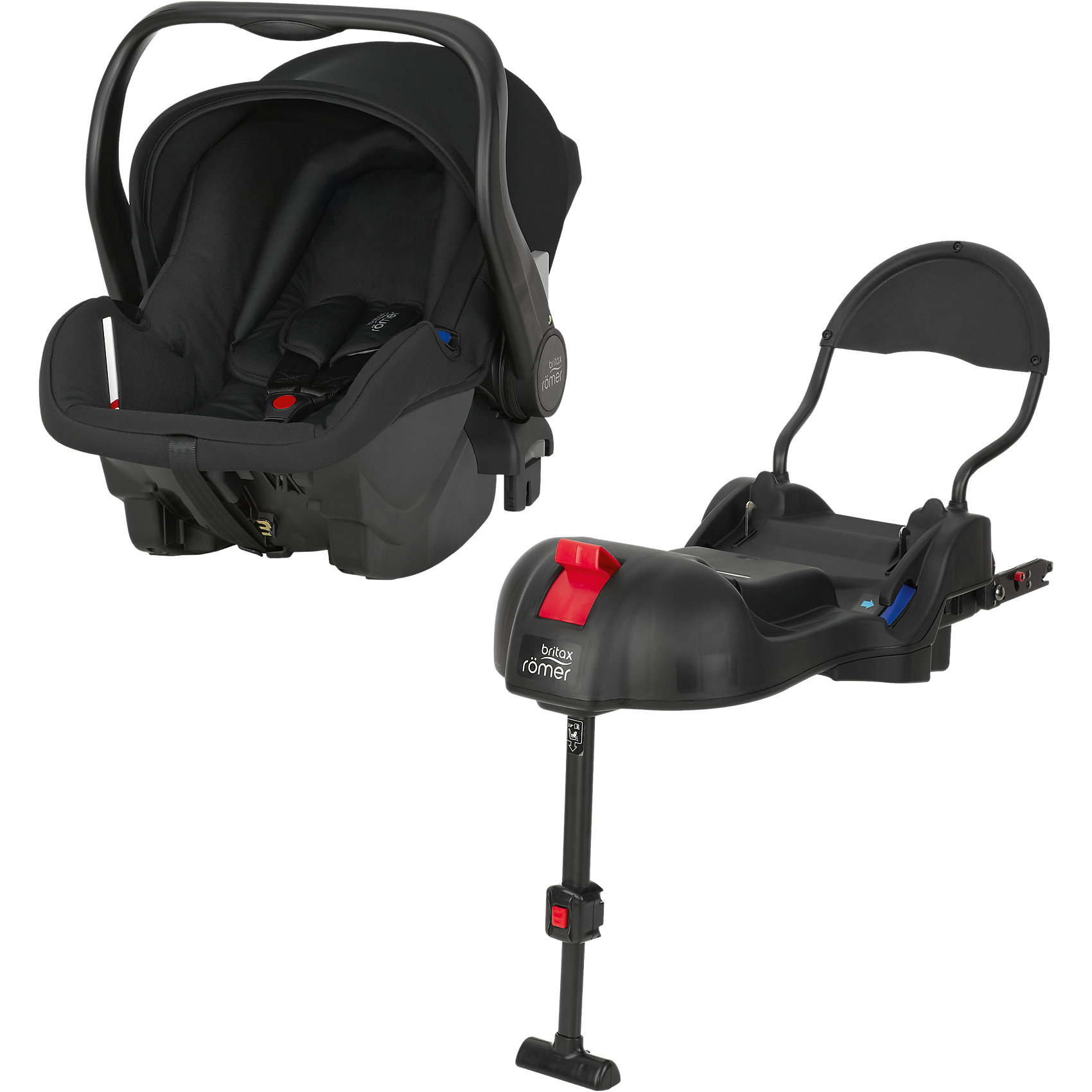Автокресло Britax Romer PRIMO 0-13 кг. 0-13 кг, Cosmos Black+ база Автокресло Britax Romer PRIMO 0-13 кг. 0-13 кг, Cosmos Black+ базаГруппа 0+ (До 13 кг)<br>Комплект: автолюлька для детей от 0 до 13 кг и база PRIMO. <br><br>Особенности автокресла Primo: <br>Внутренний 3-точечный ремень безопасности регулируется всего одним движением руки.<br>Специальный вкладыш для новорожденных, состоящий из 2 частей (подголовника с мягкими бортиками и подушки под спину), обеспечивает комфорт и безопасность во время сна. При необходимости вынимается, увеличивая свободное пространство внутри автокресла. Совместимость с детскими колясками BRITAX, оснащенными механизмом CLICK & GO. Съемный капор для защиты от солнца и ветра с защитой от УФ-излучения 50+. Эргономичная ручка для переноски: для ношения и использования в авто; для укладывания ребенка; для надежной установки за пределами автомобиля. Быстросъемный моющийся чехол с мягкой подкладкой, не требующий расцепления ремня безопасности. Изогнутое основание для укачивания или кормления. Глубокие боковины с мягкой обивкой и плечевые накладки на внутренних ремнях для еще большего комфорта ребенка. Быстрая и простая установка с помощью 3-точечного ремня безопасности автомобиля или специальной базы PRIMO. Вес: 4,7 кг. Габариты: 66 - 82 х 32,5 х 70 см<br>Особенности базы Primo:<br>Легко регулируемая опора придает дополнительную устойчивость конструкции. Цветовые индикаторы информируют о надежном креплении детского кресла и правильном размещении опоры. Пластина против отскока оптимизирует защитное действие в критической ситуации. Легко складывается для дальнейшего хранения, не занимая много места. База может оставаться в автомобиле. Продается только в комплекте с автолюлькой PRIMO. Крепление с помощью ремня и Isofix.<br><br>Ширина мм: 740<br>Глубина мм: 490<br>Высота мм: 450<br>Вес г: 11700<br>Цвет: черный<br>Возраст от месяцев: 0<br>Возраст до месяцев: 12<br>Пол: Унисекс<br>Возраст: Детский<br>SKU: 4292287
