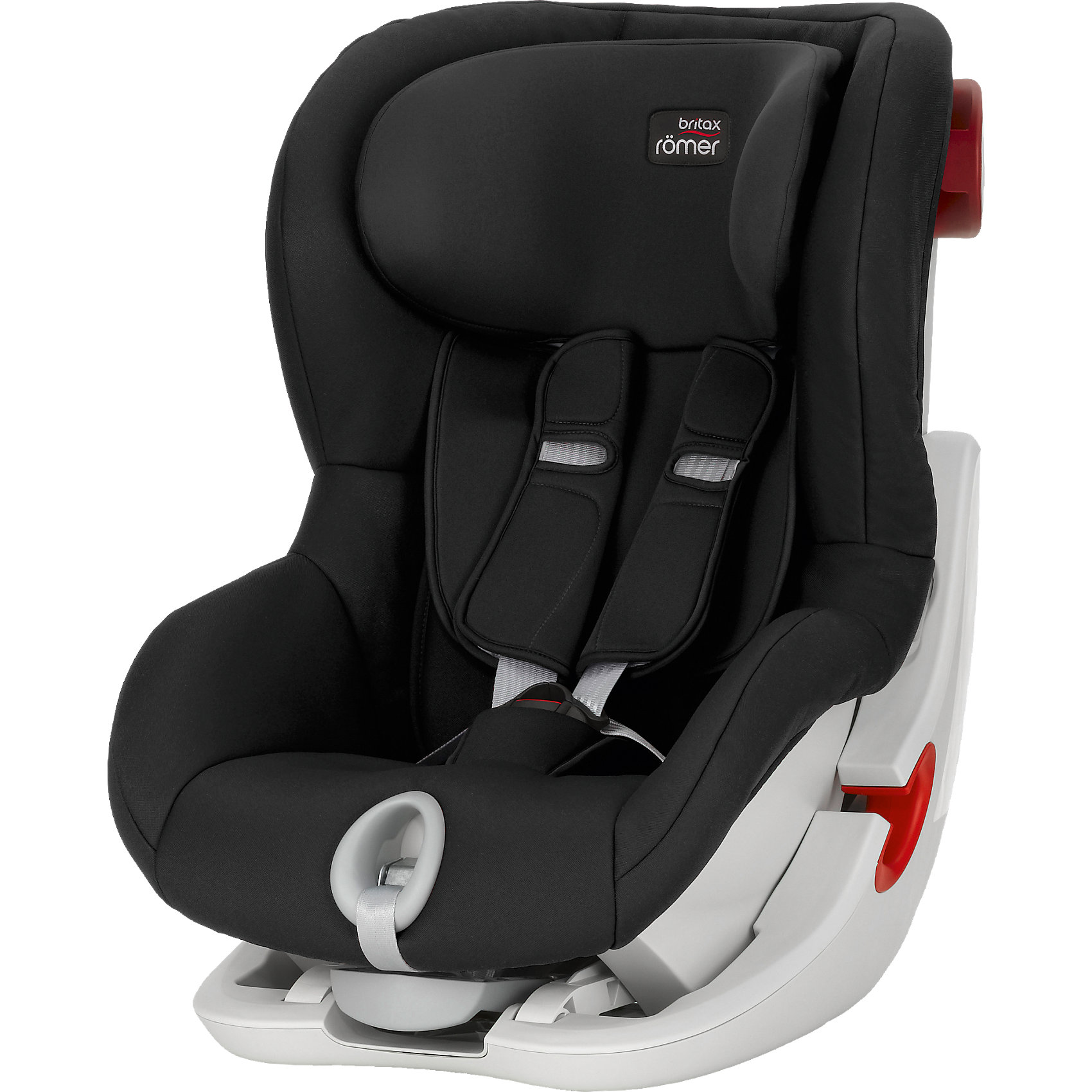 Автокресло Britax Romer KING II, 9-18 кг, Cosmos Black Автокресло Britax Romer KING II, 9-18 кг, Cosmos BlackГруппа 1 (От 9 до 18 кг)<br>Автокресло KING II, 9-18 кг., Britax Romer, Cosmos Black от всемирно известного бренда Britax Romer (Бритакс Ремер), специализирующегося на производстве автокресел для детей и товаров по их безопасности в движении. Система крепления с помощью Isofix стала еще проще. Благодаря наклону сидения вперед (возможна фиксация в двух положениях) автокресло легко устанавливается в автомобиль всего за несколько минут. Специальное донатяжение ремня позволяет прочно и надежно установить кресло, направляющие с красными индикаторами исключают возможность неправильной установки. Плечевые накладки, распределяющие вес, углубленные упругие боковые части и централизованный пятиточечный ремень фиксирующий ребенка обеспечивают необходимый уровень безопасности. Подголовник и ремни безопасности регулируются одним движением и имеют семь возможных уровней. По краям кресла предусмотрены держатели—кармашки для ремней безопасности. Плавная четырехступенчатая регулировка положения кресла разрешает менять положение малыша не тревожа его. Смягченный чехол этого автокресла удобно снимается не затрагивая ремни безопасности.<br><br>Особенности:<br>- Для детей весом от 9 до 18 кг<br>- 7 положений регулировки по высоте<br>- 2 уровня наклона сидения для удобной установки<br>- 4 уровня регулировки наклона сидения<br>- Улучшенные боковины<br>- Съемный чехол<br><br>Дополнительная информация:<br>Способ установки: по ходу движения<br>Цвет: черный<br>Размеры: 67х45х54 см<br>Вес: 10,5 кг<br>Автокресло KING II, 9-18 кг., Britax Romer (Бритакс Ремер), Cosmos Black (черный) можно купить в нашем интернет-магазине<br>Подробнее:<br>• Для детей в возрасте: от 9 месяцев до 4 лет<br>• Номер товара: 4292294<br>Страна производитель: Германия<br><br>Ширина мм: 690<br>Глубина мм: 470<br>Высота мм: 575<br>Вес г: 11914<br>Цвет: черный<br>Возраст от месяцев: 9<br>Возраст до месяцев: 36<br>Пол: Унисекс<br>Возраст: Детский<br>SKU: 4292294