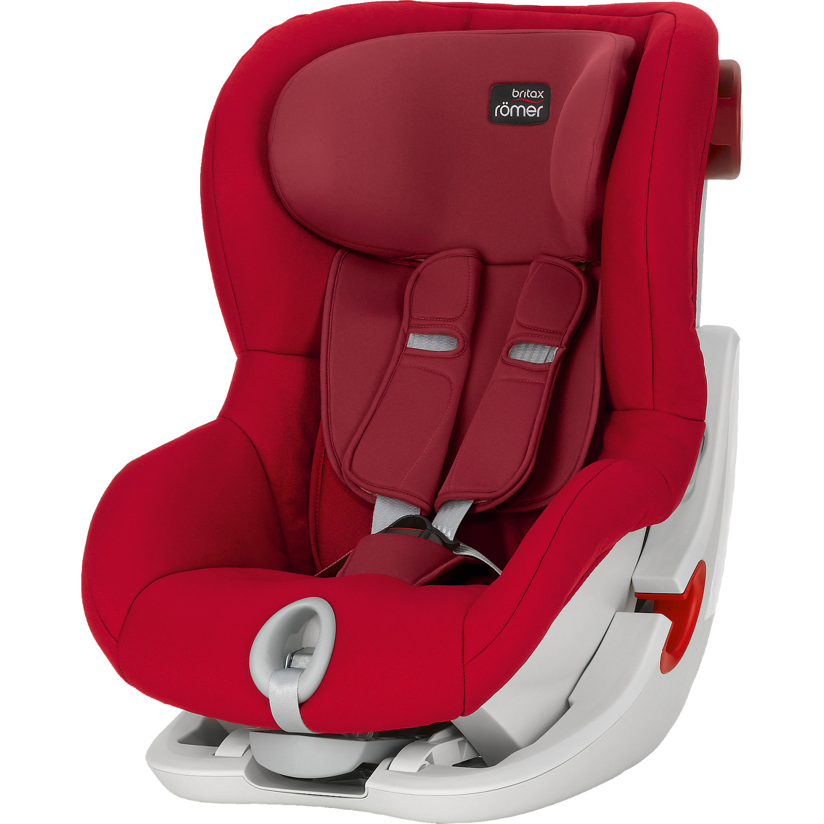 Автокресло Britax Romer KING II, 9-18 кг, Flame Red Автокресло Britax Romer KING II, 9-18 кг, Flame RedГруппа 1 (От 9 до 18 кг)<br>Автокресло KING II, 9-18 кг., Britax Romer, Flame Red от всемирно известного бренда Britax Romer (Бритакс Ремер), специализирующегося на производстве автокресел для детей и товаров по их безопасности в движении. Система крепления с помощью Isofix стала еще проще. Благодаря наклону сидения вперед (возможна фиксация в двух положениях) автокресло легко устанавливается в автомобиль всего за несколько минут. Специальное донатяжение ремня позволяет прочно и надежно установить кресло, направляющие с красными индикаторами исключают возможность неправильной установки. Плечевые накладки, распределяющие вес, углубленные упругие боковые части и централизованный пятиточечный ремень фиксирующий ребенка обеспечивают необходимый уровень безопасности. Подголовник и ремни безопасности регулируются одним движением и имеют семь возможных уровней. По краям кресла предусмотрены держатели—кармашки для ремней безопасности. Плавная четырехступенчатая регулировка положения кресла разрешает менять положение малыша не тревожа его. Смягченный чехол этого автокресла удобно снимается не затрагивая ремни безопасности.<br><br>Особенности:<br>- Для детей весом от 9 до 18 кг<br>- 7 положений регулировки по высоте<br>- 2 уровня наклона сидения для удобной установки<br>- 4 уровня регулировки наклона сидения<br>- Улучшенные боковины<br>- Съемный чехол<br><br>Дополнительная информация:<br>Способ установки: по ходу движения<br>Цвет: красный<br>Размеры: 67х45х54 см<br>Вес: 10,5 кг<br>Автокресло KING II, 9-18 кг., Britax Romer (Бритакс Ремер), Flame Red (красный) можно купить в нашем интернет-магазине<br>Подробнее:<br>• Для детей в возрасте: от 9 месяцев до 4 лет<br>• Номер товара: 4292295<br>Страна производитель: Германия<br><br>Ширина мм: 700<br>Глубина мм: 590<br>Высота мм: 475<br>Вес г: 11660<br>Цвет: красный<br>Возраст от месяцев: 9<br>Возраст до месяцев: 36<br>Пол: Женский<br>Возраст: Детский<br>SKU: 4292295
