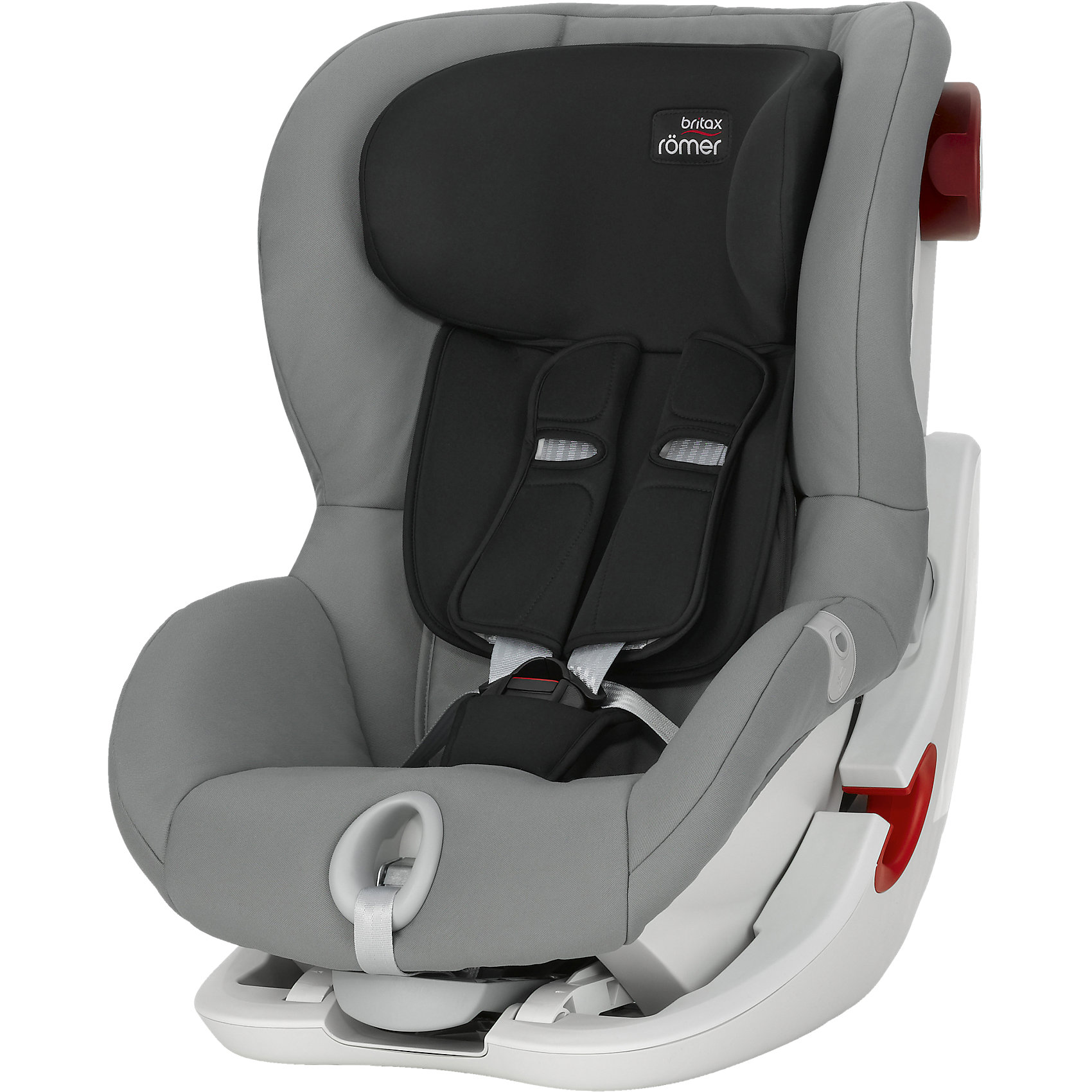 Автокресло Britax Romer KING II, 9-18 кг, Steel Grey Автокресло Britax Romer KING II, 9-18 кг, Steel GreyГруппа 1 (От 9 до 18 кг)<br>Автокресло KING II, 9-18 кг., Britax Romer, Steel Grey от всемирно известного бренда Britax Romer (Бритакс Ремер), специализирующегося на производстве автокресел для детей и товаров по их безопасности в движении. Система крепления с помощью Isofix стала еще проще. Благодаря наклону сидения вперед (возможна фиксация в двух положениях) автокресло легко устанавливается в автомобиль всего за несколько минут. Специальное донатяжение ремня позволяет прочно и надежно установить кресло, направляющие с красными индикаторами исключают возможность неправильной установки. Плечевые накладки, распределяющие вес, углубленные упругие боковые части и централизованный пятиточечный ремень фиксирующий ребенка обеспечивают необходимый уровень безопасности. Подголовник и ремни безопасности регулируются одним движением и имеют семь возможных уровней. По краям кресла предусмотрены держатели—кармашки для ремней безопасности. Плавная четырехступенчатая регулировка положения кресла разрешает менять положение малыша не тревожа его. Смягченный чехол этого автокресла удобно снимается не затрагивая ремни безопасности.<br><br>Особенности:<br>- Для детей весом от 9 до 18 кг<br>- 7 положений регулировки по высоте<br>- 2 уровня наклона сидения для удобной установки<br>- 4 уровня регулировки наклона сидения<br>- Улучшенные боковины<br>- Съемный чехол<br><br>Дополнительная информация:<br>Способ установки: по ходу движения<br>Цвет: стальной серый<br>Размеры: 67х45х54 см<br>Вес: 10,5 кг<br>Автокресло KING II, 9-18 кг., Britax Romer (Бритакс Ремер), Steel Grey (стальной серый) можно купить в нашем интернет-магазине<br>Подробнее:<br>• Для детей в возрасте: от 9 месяцев до 4 лет<br>• Номер товара: 4292299<br>Страна производитель: Германия<br><br>Ширина мм: 685<br>Глубина мм: 565<br>Высота мм: 475<br>Вес г: 11593<br>Цвет: серый<br>Возраст от месяцев: 9<br>Возраст до месяцев: 36<br>Пол: Унисекс<br>Возраст: Детский<br>SKU: 4292299