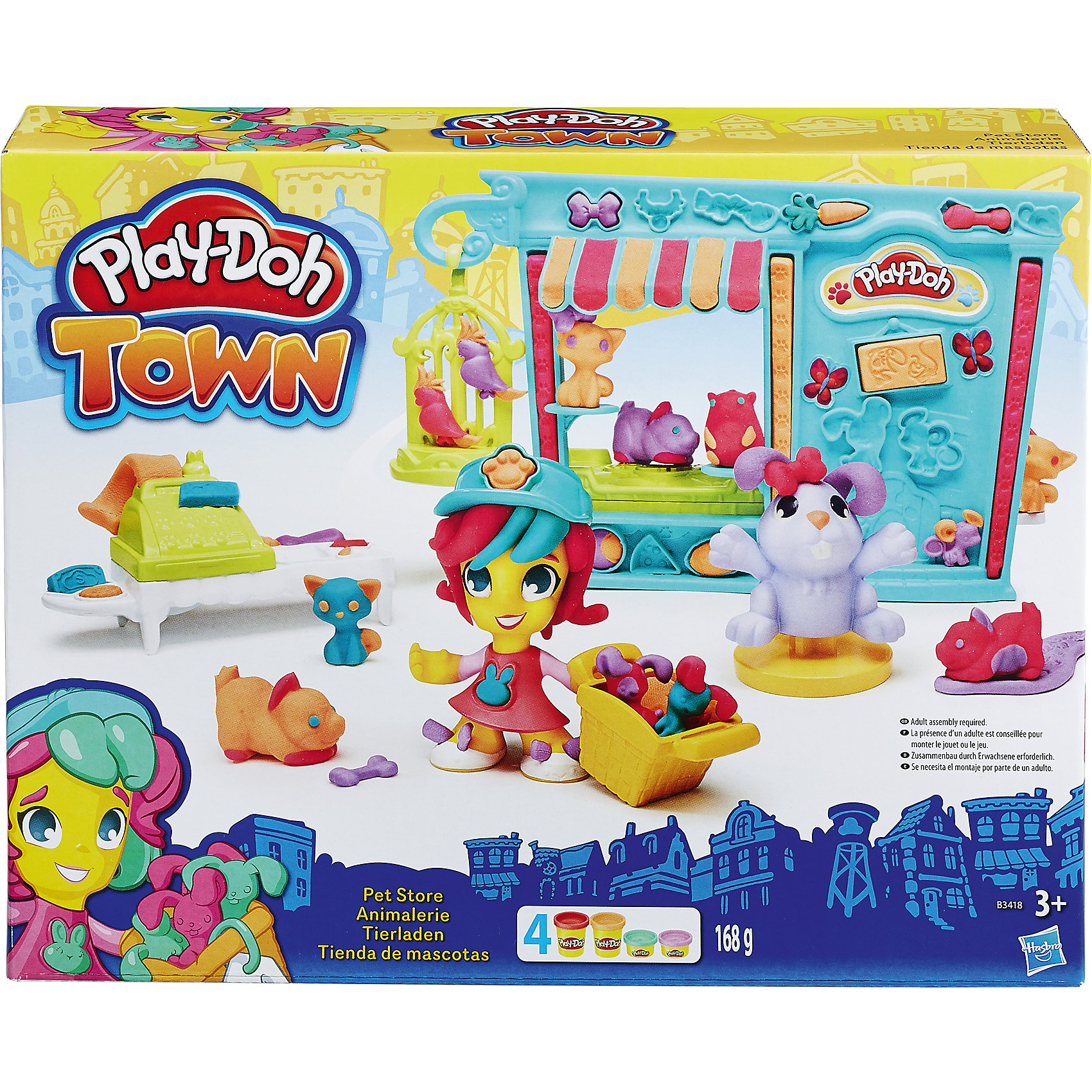Hasbro Игровой набор Магазинчик домашних питомцев, Play-Doh Город play doh игровой набор праздничный торт