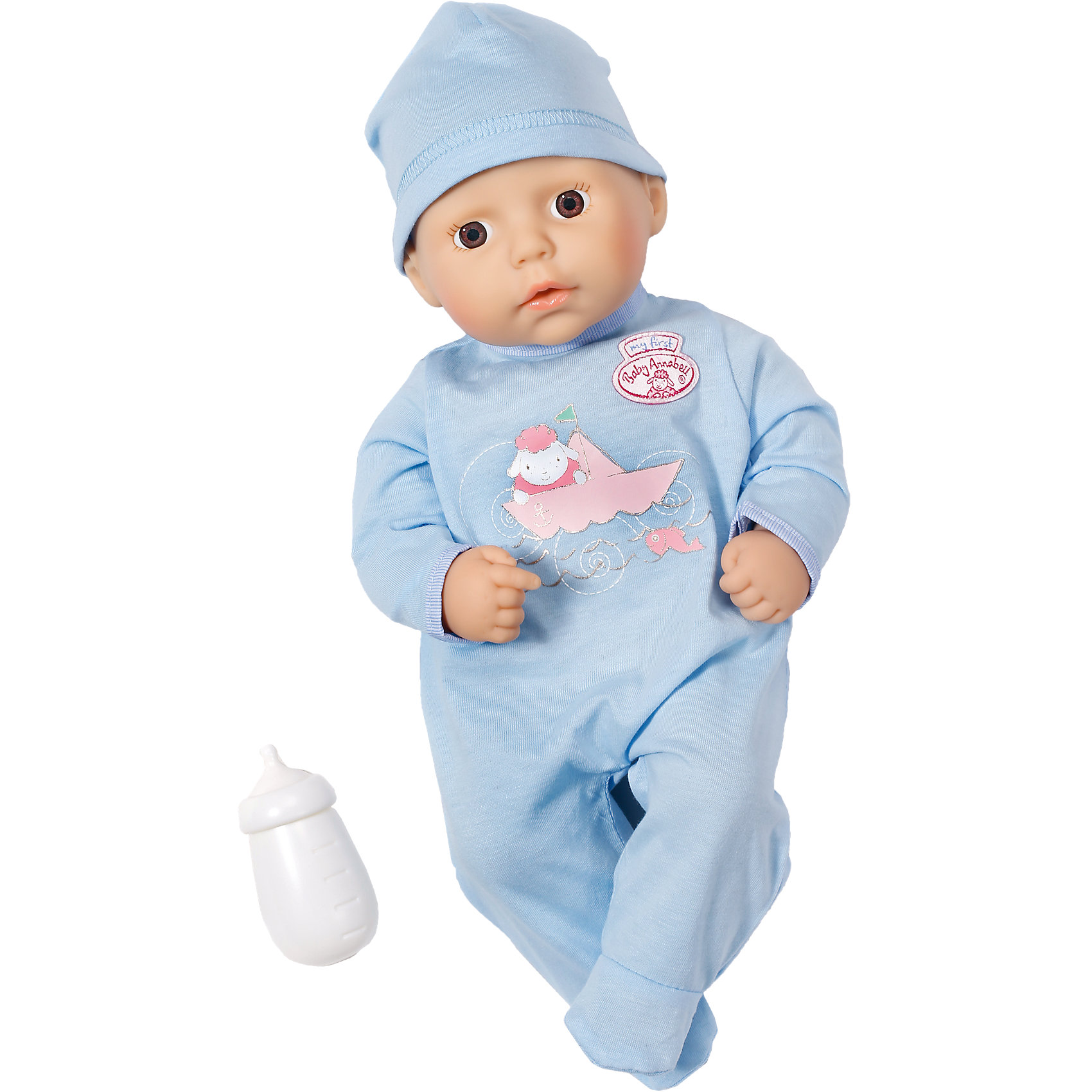 Кукла-мальчик с бутылочкой, 36 см, Baby Annabell Кукла-мальчик с бутылочкой, 36 см, Baby AnnabellКукла высотой 36 см с мягконабивным телом, твердыми конечностями и твердой головой. В наборе бутылочка.<br><br>Ширина мм: 321<br>Глубина мм: 218<br>Высота мм: 175<br>Вес г: 563<br>Возраст от месяцев: 12<br>Возраст до месяцев: 36<br>Пол: Женский<br>Возраст: Детский<br>SKU: 4319342
