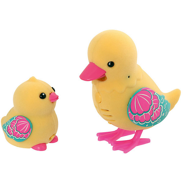 Игрушка Мама утка с утенком Shelley, Little Live Pets, Moose Игрушка Мама утка с утенком Shelley, Little Live Pets, MooseИнтерактивные животные<br>Игрушка Мама утка с утенком Shelley, Little Live Pets, Moose – это интерактивная игрушка, которая вызовет восторг у вашего ребенка.<br>Семья интерактивных уточек станет великолепным подарком для ребенка. Мама-утка и утенок Шелли имеют одинаковую окраску. На желтом тельце птичек выделяются красивые крылышки с причудливым орнаментом. Лапки и клюв у уток розовые. Забавные уточки умеют запоминать короткие фразы и слова, а затем исполнять их на свой лад. Кроме того они знают 55 мелодий. Для того, чтобы они их исполнили достаточно погладить уток. Чем больше Вы их гладите, тем больше они поют. И, конечно же, мама утка и утенок могут говорить между собой! Когда уточки поют или произносят слова, у них двигается нижняя часть клювика. Игрушки сделаны из специального ударостойкого пластика, сверху покрыты бархатистым флоком, приятные на ощупь.<br><br>Дополнительная информация:<br><br>- В комплекте: утка, утенок<br>- Цвет: желтый, розовый, голубой<br>- Игрушка рекомендована для детей в возрасте от 5 лет<br>- Материал: высококачественный прочный пластик, флок<br>- Размер упаковки: 23 х 21,5 х 22,6 см.<br>- Внимание! Для работы Вам потребуются 2 батарейки типа ААА (для мамы утки), а также 3 батарейки таблетки (Button Cell). В набор включены тестовые батарейки. Их рекомендуется заменить на полноценные источники питания<br><br>Игрушку Мама утка с утенком Shelley, Little Live Pets, Moose можно купить в нашем интернет-магазине.<br><br>Ширина мм: 223<br>Глубина мм: 220<br>Высота мм: 73<br>Вес г: 247<br>Возраст от месяцев: 60<br>Возраст до месяцев: 108<br>Пол: Унисекс<br>Возраст: Детский<br>SKU: 4324840