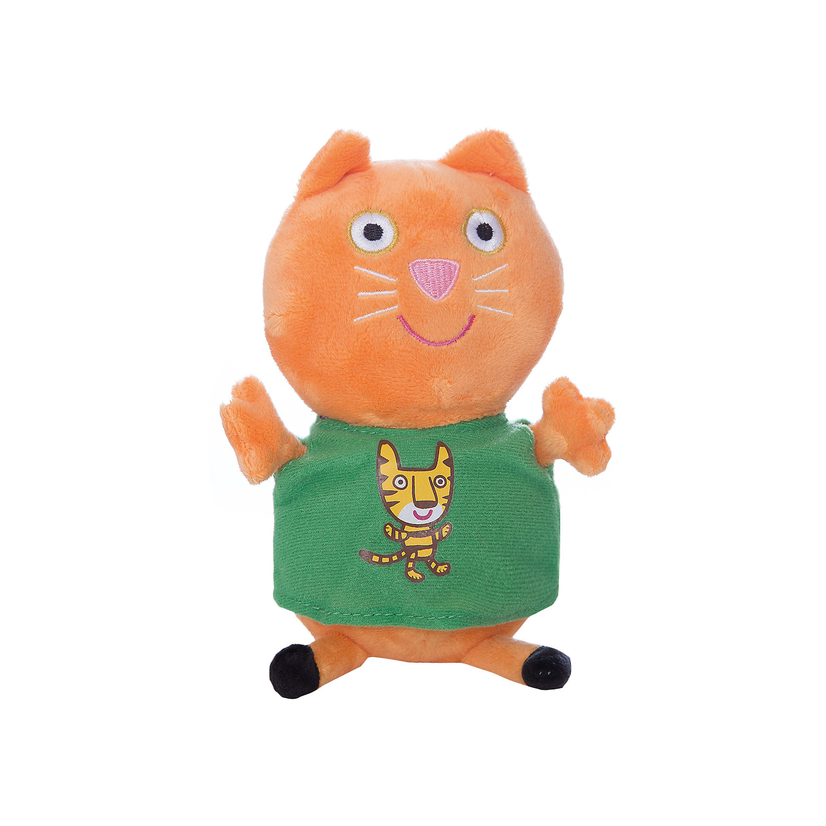 Мягкая игрушка Кенди с тигром, 20 см, Свинка Пеппа Мягкая игрушка Кенди с тигром, 20 см, Свинка ПеппаКенди с тигром, Свинка Пеппа - чудесная мягкая игрушка, которая обязательно порадует Вашего малыша. Кошечка Кенди - очаровательная подружка свинки Пеппы из популярного детского мультсериала Peppa Pig, игрушка выполнена из мягкой и нежной велюровой ткани и очень похожа на свой оригинал из мультика. Глазки, носик и ротик Кенди выполнены в виде плотной вышивки, а ее зеленое платьице украшено яркой аппликацией в виде тигренка. Собрав вместе других персонажей из серии Peppa Pig можно придумать множество веселых игр, которые будут развивать воображение и навыки общения.<br><br>Дополнительная информация:<br><br>- Материал: велюр, гипоалергенный наполнитель.<br>- Высота игрушки: 20 см.<br>- Размер упаковки: 9 x 8 x 20 см. <br>- Вес: 60 гр.<br><br>Мягкую игрушку Кенди с тигром, 20 см., Свинка Пеппа, можно купить в нашем интернет-магазине.<br><br>Ширина мм: 90<br>Глубина мм: 80<br>Высота мм: 200<br>Вес г: 60<br>Возраст от месяцев: 36<br>Возраст до месяцев: 72<br>Пол: Унисекс<br>Возраст: Детский<br>SKU: 4330044