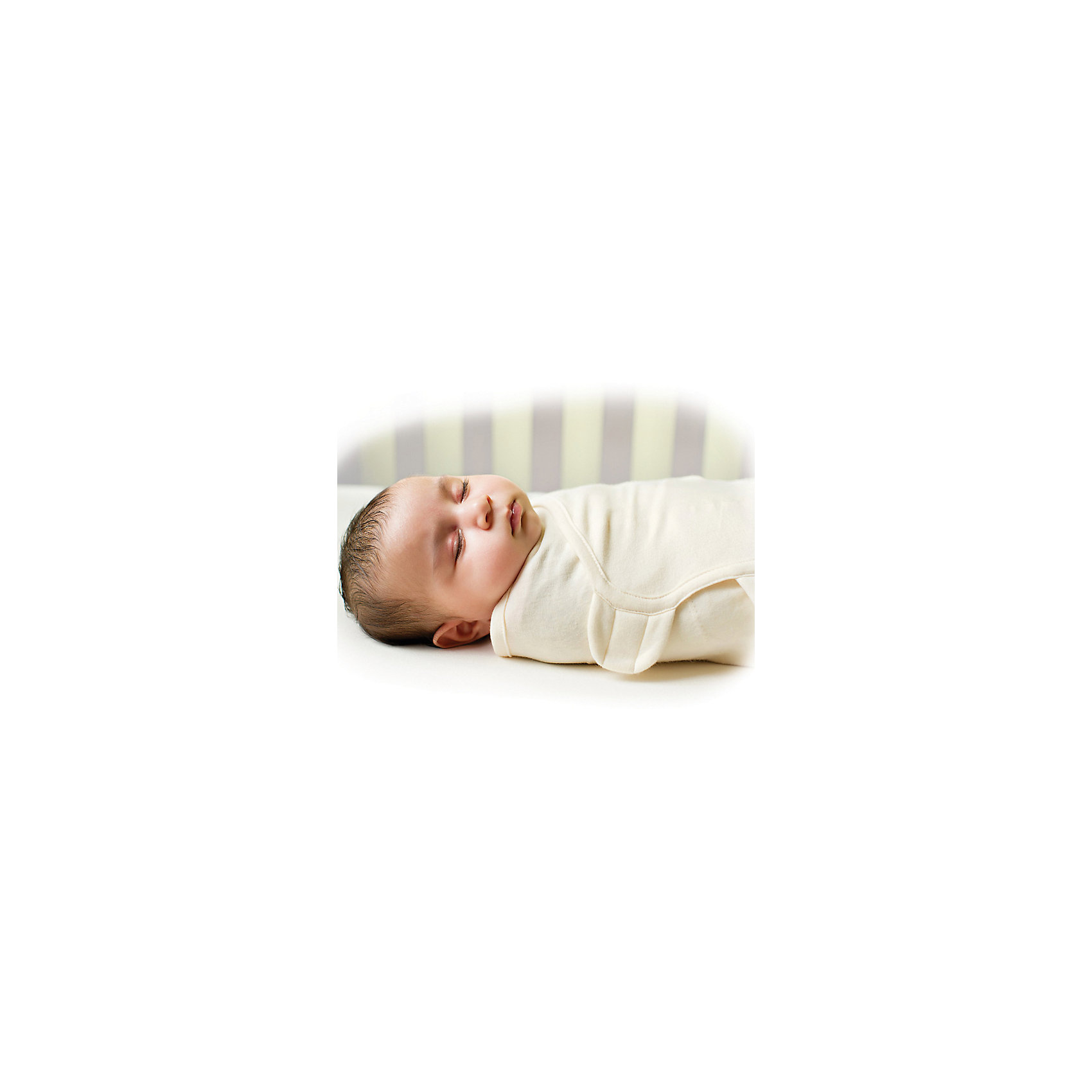 Конверт для пеленания на липучке, SWADDLEME® ORGANIC, р-р S/M, кремовый Конверт для пеленания на липучке, SWADDLEME® ORGANIC, р-р S/M, кремовыйПеленание успокаивает новорожденных путем воссоздания знакомых ему чувств, как в утробе мамы.<br>Мягко облегая, конверт не ограничивает движение ребенка, и в тоже время помогает снизить рефлекс внезапного вздрагивания, благодаря этому сон малыша и родителей будет более крепким.<br>Регулируемые крылья для закрытия конверта сделаны таким образом, что даже самый активный ребенок не сможет распеленаться во время сна.<br>Объятия крыльев регулируются по мере роста ребенка.<br>Конверт можно открыть в области ног малыша для легкой смены подгузников - нет необходимости разворачивать детские ручки.<br>Состав: хлопок и нити эластана. <br>Длина конверта: 50 см (размер S/M). Подходит для малышей среднего размера от 3 до 7 кг<br><br>Ширина мм: 145<br>Глубина мм: 235<br>Высота мм: 30<br>Вес г: 180<br>Возраст от месяцев: 0<br>Возраст до месяцев: 6<br>Пол: Унисекс<br>Возраст: Детский<br>SKU: 4331812