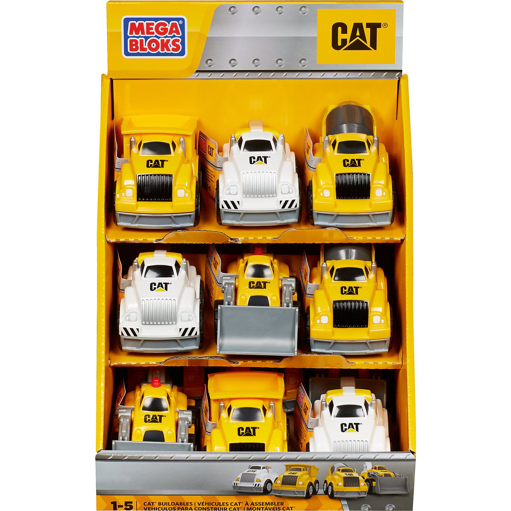 Маленький самосвал Caterpillar MEGA BLOKS Маленький самосвал Caterpillar MEGA BLOKSПластмассовые конструкторы<br>Маленький самосвал Caterpillar, MEGA BLOKS (Мегаблокс), станет достойным пополнением коллекции маленького автолюбителя. Игрушка выполнена в ярком дизайне с тщательной проработкой всех деталей, легко собирается из трех деталей. Самосвал прекрасно подойдет для игр как дома так и на улице. В объемном кузове можно перевозить любые материалы и предметы для строительства, он легко опрокидывается, разгружая машину. Мощные большие колеса позволяют катать игрушку по любой поверхности, крупные округлые детали очень удобны для ручек малышей. <br><br>Дополнительная информация:<br><br>- Количество деталей: 3.<br>- Материал: пластик.<br>- Размер упаковки: 6 x 9 x 6 см. <br>- Вес: 0,1 кг.<br><br>Маленький самосвал Caterpillar, MEGA BLOKS (Мегаблокс), можно купить в нашем интернет-магазине.<br><br>Ширина мм: 60<br>Глубина мм: 90<br>Высота мм: 60<br>Вес г: 60<br>Возраст от месяцев: 12<br>Возраст до месяцев: 72<br>Пол: Унисекс<br>Возраст: Детский<br>SKU: 4336740