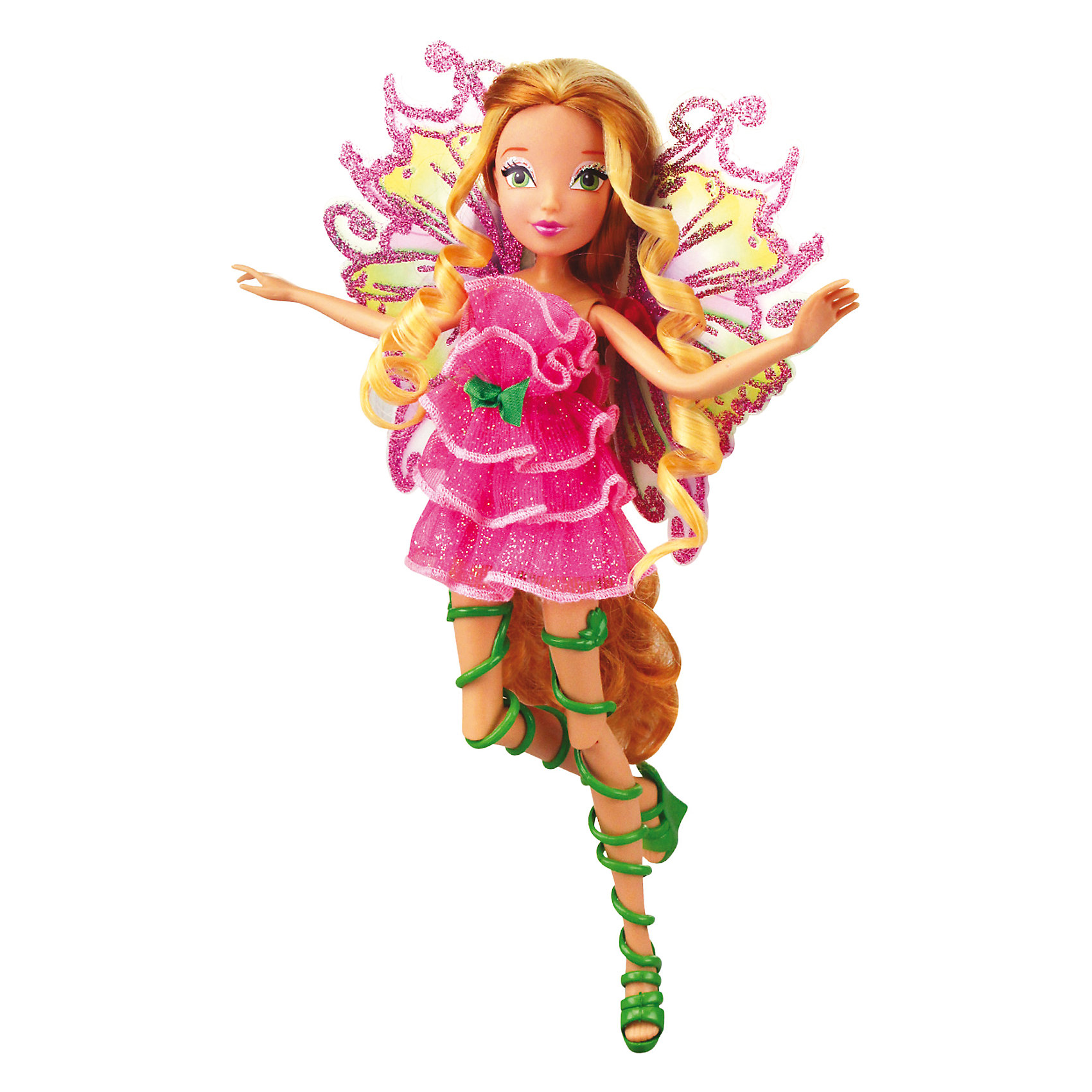 Кукла Winx Club Мификс Флора Кукла Winx Club Мификс ФлораПопулярные игрушки<br>Очаровательные куколки выглядят в точности так же, как и героини мультсериала «Winx Club» (Винкс Клуб). Красавица - Флора одета в нереальное розовое платье, украшенное нежными рюшами и маленьким бантиком, на ногах куколки - оригинальные босоножки, в руках- волшебный скипетр. Длинные мягкие волосы очень приятно расчесывать, создавая великолепные прически. Позвольте вашей девочке почувствовать себя настоящей феей вместе с любимыми героинями. Собери все куколок, проигрывай запомнившиеся моменты из мультсериала или придумывай свои новые истории! <br><br>Дополнительная информация:<br><br>- Комплектация: кукла, скипетр, съемные крылья, одежда, обувь.<br>- Материал: пластик, текстиль. <br>- Высота куклы: 27 см.<br>- Голова, руки, ноги подвижные. <br><br>Куклу Winx Club Мификс, Флору, можно купить в нашем магазине.<br><br>Ширина мм: 290<br>Глубина мм: 60<br>Высота мм: 345<br>Вес г: 375<br>Возраст от месяцев: 36<br>Возраст до месяцев: 84<br>Пол: Женский<br>Возраст: Детский<br>SKU: 4345033