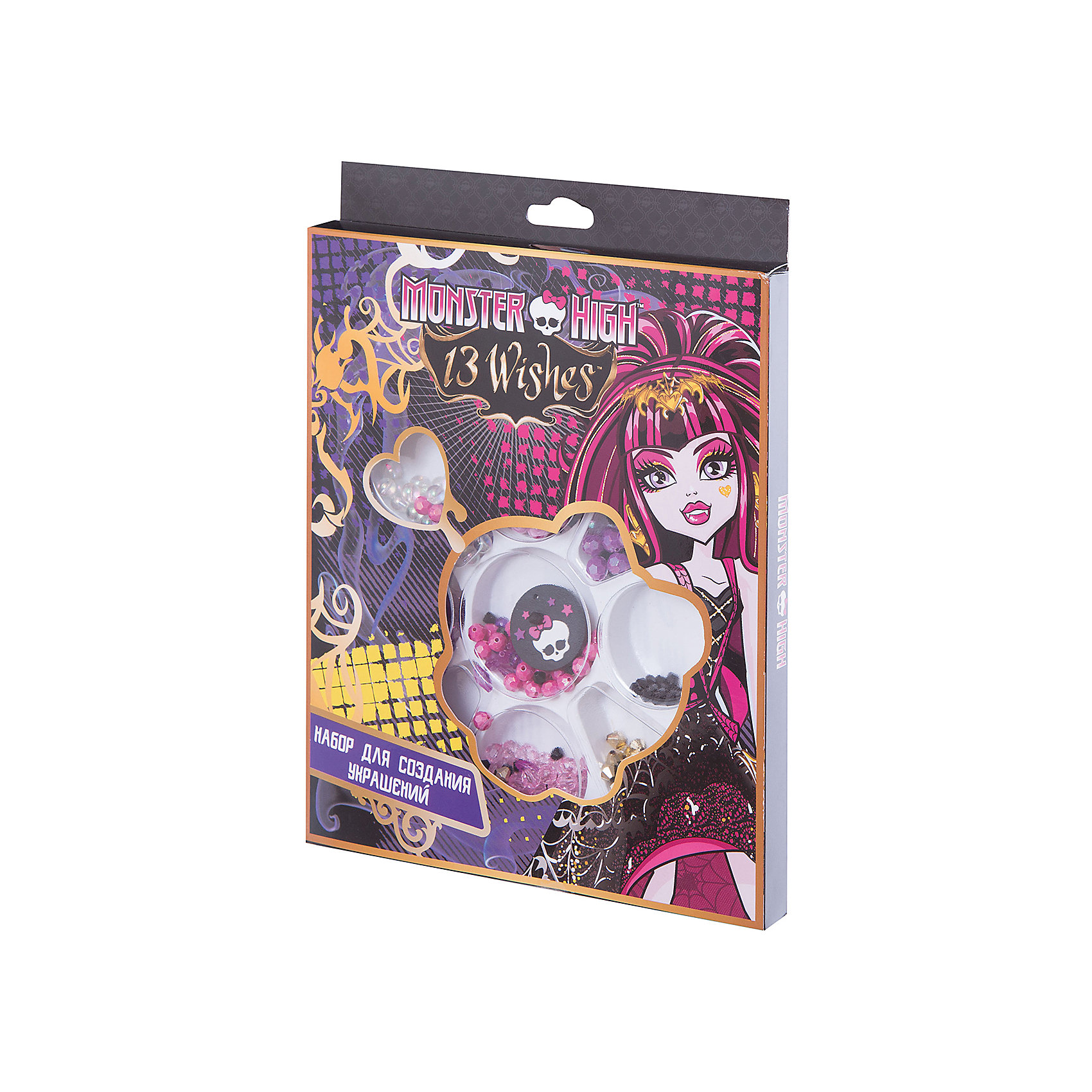 Набор для создания украшений Monster High Набор для создания украшений Monster HighMonster High<br>Набор для создания украшений Monster High (Монстр Хай) - увлекательный набор для творчества, который позволит юной рукодельнице создавать оригинальные стильные украшения. В комплекте Вы найдете разноцветные акриловые бусинки и фурнитуру для изготовления украшений. Изготовленные своими руками чудесные аксессуары помогут маленькой моднице создать свой неповторимый образ. Экспериментируя с созданием оригинальных украшений девочка развивает свои творческие способности и художественный вкус. <br><br>Дополнительная информация:<br><br>- В комплекте: разноцветные акриловые бусины, фурнитура для создания украшений, инструкция. <br>- Размер упаковки: 21,5 х 2,5 х 25,6 см.<br>- Вес: 0,2 кг.<br><br>Набор для создания украшений Monster High (Монстр Хай), Centrum, можно купить в нашем интернет-магазине.<br><br>Ширина мм: 25<br>Глубина мм: 215<br>Высота мм: 256<br>Вес г: 200<br>Возраст от месяцев: 36<br>Возраст до месяцев: 120<br>Пол: Женский<br>Возраст: Детский<br>SKU: 4356959