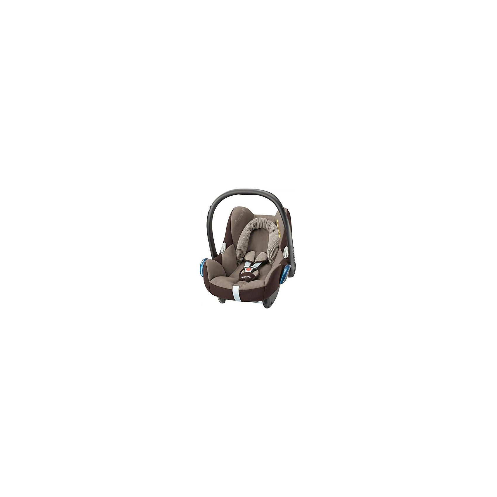 Автокресло Maxi-Cosi Cabrio Fix EARTH BROWN 0-13 кг, коричневый Автокресло Maxi-Cosi Cabrio Fix EARTH BROWN 0-13 кг, коричневыйГруппа 0+ (До 13 кг)<br>Автокресло Cabrio Fix EARTH BROWN 0-13 кг., Maxi-Cosi, коричневый<br>Автокресло CabrioFix - это легкое и просторное автокресло для самых маленьких. Устанавливается в направлении, противоположном направлению движения, с помощью стандартного трехполосного ремня безопасности. Сидение анатомической формы, удобный мягкий подголовник, специальная подушечка для поддержки спинки ребенка обеспечат комфорт и удобство во время путешествия. Спинка кресла регулируется в двух положениях: лежа или сидя. Имеется встроенный регулятор, благодаря которому глубина сидения варьируется в зависимости от веса ребенка. За безопасность маленького путешественника будут отвечать надежные 3-точечные регулируемые ремни безопасности с мягкими вставками на плечиках и в зоне животика. Имеются специальные крючки, удерживающие ремни безопасности в стороне, и откидывающаяся пряжка, благодаря чему ремни и пряжка не падают за спину ребенка и не мешают укладывать малыша в автокресло. Увеличенные бортики обеспечат надежную защиту от боковых ударов. Автокресло Cabriofix также можно использовать как кресло-переноску или прогулочный блок коляски. Специальный встроенный козырек укроет малыша от вредных ультрафиолетовых лучей солнца, сильного ветра и дождя. Козырек от солнца складывается непосредственно в обод автокресла. Регулируемая эргономическая ручка обеспечивает простую и удобную переноску. Ручка выполняет функции дополнительной защиты от фронтального удара. Гипоаллергенный материал съемного чехла очень легко стирается. Автокресло Cabriofix от фирмы Maxi Cosi отвечает всем требованиям европейского стандарта безопасности ECE R44/03.<br><br>Дополнительная информация:<br><br>- Группа 0 (для детей весом 0-13 кг. с рождения до 12 месяцев)<br>- Материал: пластик, полиэстер<br>- Максимальная ширина внутри сидения: 44 см.<br>- Ширина сиденья внутри сидения по бедрам: 29 см.<br>- Максимальная глубина сиденья: 31 см.<br>- Длина спинки внутренняя: 50 см.<br>- Длина: 71 см.<br>- Высота с ручкой: 57 см.<br>- Вес: 3,5 кг.<br>- Подходит: все коляски Maxi-Cosi (кроме Maxi-Taxi Plus), прогулочные коляски Quinny<br><br>Автокресло Cabrio Fix EARTH BROWN 0-13 кг., Maxi-Cosi, коричневое можно купить в нашем интернет-магазине.<br><br>Ширина мм: 670<br>Глубина мм: 450<br>Высота мм: 390<br>Вес г: 3250<br>Цвет: коричневый<br>Возраст от месяцев: 0<br>Возраст до месяцев: 12<br>Пол: Унисекс<br>Возраст: Детский<br>SKU: 4369995
