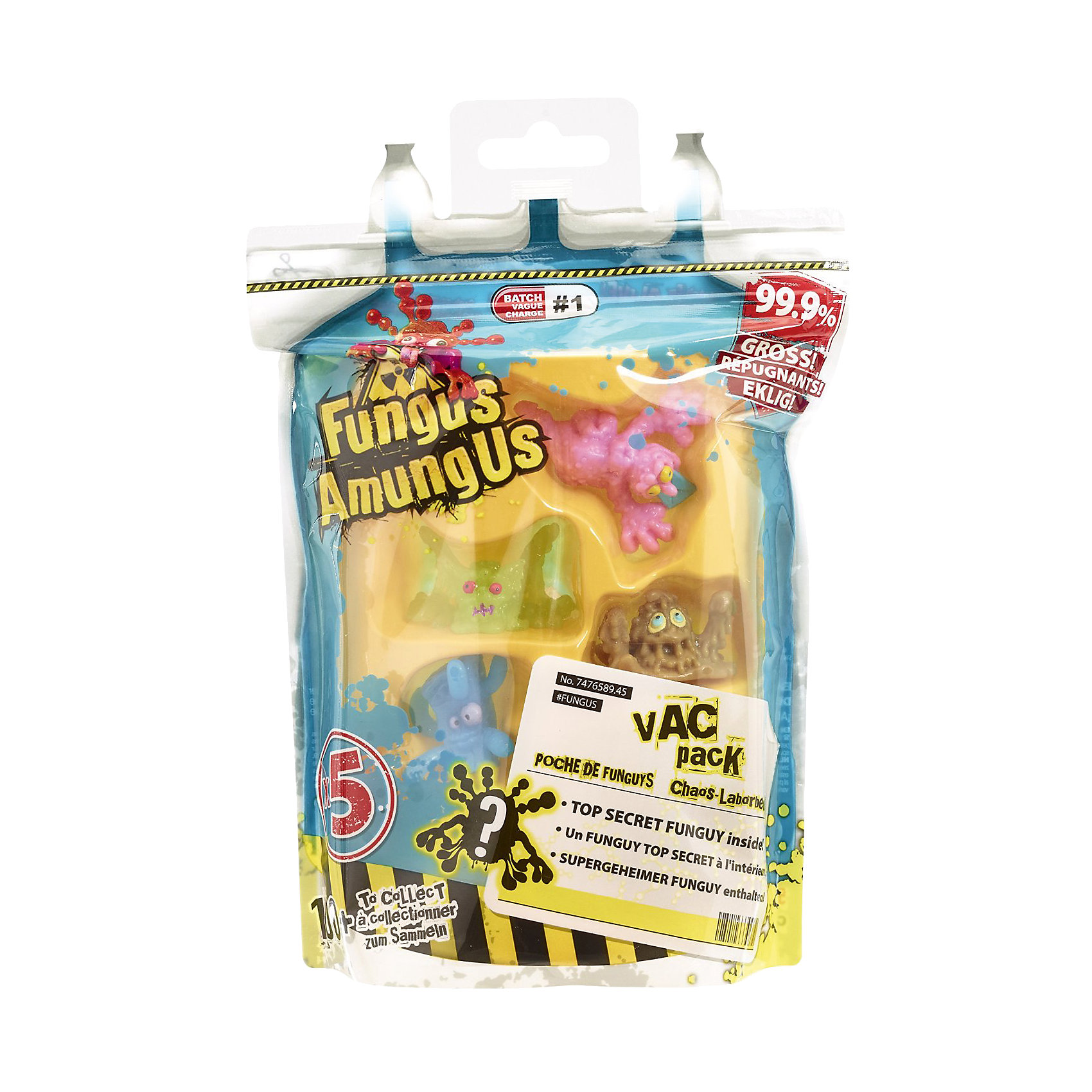Игровой набор Вакуумный мешок Fungus Amungus, Vivid Игровой набор Вакуумный мешок Fungus Amungus, VividБластеры, пистолеты и прочее<br>Яркий набор игрушек - бактерий обязательно понравится Вашему ребенку!<br>Еще, в наборе находится руководство коллекционера: с помощью него можно легко определить, к какой из 7 групп микробов принадлежат Ваши персонажи и кого еще не хватает для полной коллекции.<br><br>Дополнительная информация:<br><br>- Возраст: от 4 лет.<br>- В наборе: мешок для микробов, 5 липких фигурок, буклет коллекционера.<br>- Материал: пластичный пластик.<br>- Размер фигурки: 3,5 см.<br>- Размер упаковки: 14.7x4.5x15.7 см.<br><br>Купить игровой набор Вакуумный мешок Fungus Amungus от Vivid, можно в нашем магазине.<br><br>Ширина мм: 174<br>Глубина мм: 136<br>Высота мм: 53<br>Вес г: 50<br>Возраст от месяцев: 48<br>Возраст до месяцев: 96<br>Пол: Мужской<br>Возраст: Детский<br>SKU: 4371248