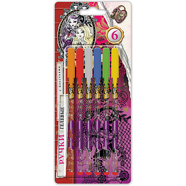 Гелевые ручки с блестками, Ever After High, 6цв. Гелевые ручки с блестками, Ever After High, 6цв.Ever After High<br>Гелевые ручки с блестками, Ever After High, 6цв. – этот набор замечательно подойдет для детского творчества и школьных занятий.<br>Гелевые ручки с блестками, Ever After High (Эвер Афтер Хай) обязательно пригодятся вашей девочке: ими очень удобно подчёркивать нужную информацию в тетради или же просто рисовать. Цвет чернил соответствует цвету колпачка. Яркие цвета, глиттер обязательно понравятся малышке. На корпусе ручек - полноцветная печать.<br><br>Дополнительная информация:<br><br>- Материал корпуса: пластик<br>- Комплектация: 6 ручек.<br>- Основной цвет: малиновый<br>- Диаметр шарика: 0,5 мм.<br>- Упаковка: блистер<br>- Размер упаковки: 15 х 5 х 1 см.<br>- Вес: 50 гр.<br><br>Гелевые ручки с блестками, Ever After High, 6цв. можно купить в нашем интернет-магазине.<br><br>Ширина мм: 150<br>Глубина мм: 50<br>Высота мм: 10<br>Вес г: 50<br>Возраст от месяцев: 48<br>Возраст до месяцев: 96<br>Пол: Женский<br>Возраст: Детский<br>SKU: 4383094