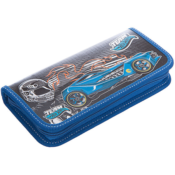 Пенал с наполнением Hot Wheels (11 предметов) Пенал с наполнением Hot Wheels (11 предметов)Пеналы с наполнением<br>Жесткий ламинированный пенал украшен изображением гоночной машинки Hot Wheels (Хот Вилс).Верх пенала выполнен из плотной ткани, который не боится влаги и имеет высокую износостойкость. Внутри пенала предусмотрены фиксаторы для различных канцелярских принадлежностей. Пенал застегивается на молнию, имеет одно отделение. Выполнен из высококачественных износостойких материалов, с применением безопасных для детей красителей. С ярким пеналом учиться приятно и интересно! <br><br>Дополнительная информация:<br><br>- Материал: текстиль, пластик, ПЭ.<br>- Размер: 20х9х3 см.<br>- Одно отделение.<br>- На молнии.<br>- С наполнением (11 предметов).<br>- Цвет: черный, синий.<br><br>Пенал с наполнением Hot Wheels (11 предметов) можно купить в нашем магазине.<br><br>Ширина мм: 200<br>Глубина мм: 90<br>Высота мм: 25<br>Вес г: 91<br>Возраст от месяцев: 36<br>Возраст до месяцев: 120<br>Пол: Мужской<br>Возраст: Детский<br>SKU: 4413551