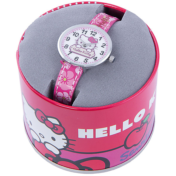 Часы наручные аналоговые, Hello Kitty Часы наручные аналоговые, Hello KittyHello Kitty<br>Эксклюзивные наручные аналоговые часы торговой марки Hello Kitty выполнены по индивидуальному дизайну ООО «Детское Время» и лицензии компании Sanrio. Обилие деталей - декоративных элементов (страз, мерцающих ремешков), надписей, уникальных изображений - делают изделие тщательно продуманным творением мастеров. Часы имеют высококачественный японский кварцевый механизм и отличаются надежностью и точностью хода. Часы водоустойчивы и обладают достаточной герметичностью, чтобы спокойно перенести случайный и незначительный контакт с жидкостями (дождь, брызги), но они не предназначены для плавания или погружения в воду. Циферблат защищен от повреждений прочным минеральным стеклом. Корпус часов выполнен из стали, задняя крышка из нержавеющей стали. Материал браслета: искусственная кожа. Единица товара упаковывается в стильную подарочную коробочку. Неповторимый стиль с изобилием насыщенных и в тоже время нежных гамм; надежность и прочность изделия позволяют говорить о нем только в превосходной степени!<br><br>Ширина мм: 170<br>Глубина мм: 157<br>Высота мм: 67<br>Вес г: 117<br>Возраст от месяцев: 36<br>Возраст до месяцев: 2147483647<br>Пол: Женский<br>Возраст: Детский<br>SKU: 4424067