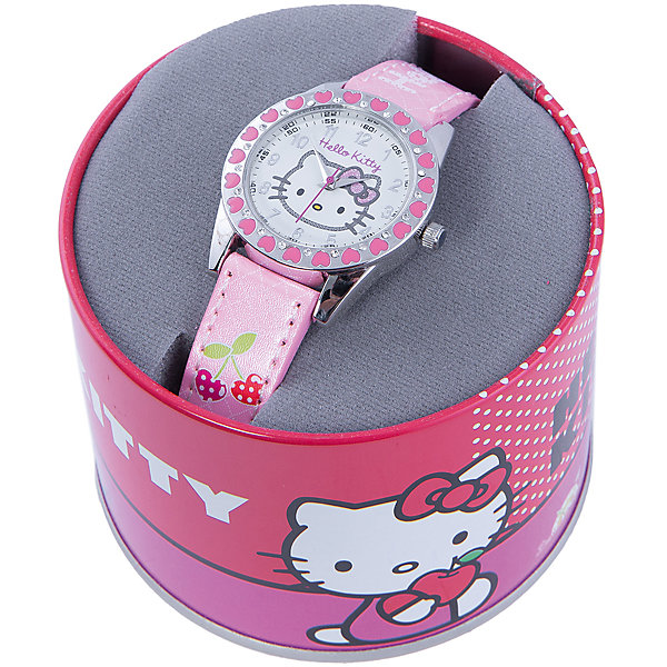 Часы наручные аналоговые, Hello Kitty Часы наручные аналоговые, Hello KittyДетские гаджеты<br>Эксклюзивные наручные аналоговые часы торговой марки Hello Kitty выполнены по индивидуальному дизайну ООО «Детское Время» и лицензии компании Sanrio. Обилие деталей - декоративных элементов (страз, мерцающих ремешков), надписей, уникальных изображений - делают изделие тщательно продуманным творением мастеров. Часы имеют высококачественный японский кварцевый механизм и отличаются надежностью и точностью хода. Часы водоустойчивы и обладают достаточной герметичностью, чтобы спокойно перенести случайный и незначительный контакт с жидкостями (дождь, брызги), но они не предназначены для плавания или погружения в воду. Циферблат защищен от повреждений прочным минеральным стеклом. Корпус часов выполнен из стали, задняя крышка из нержавеющей стали. Материал браслета: искусственная кожа. Единица товара упаковывается в стильную подарочную коробочку. Неповторимый стиль с изобилием насыщенных и в тоже время нежных гамм; надежность и прочность изделия позволяют говорить о нем только в превосходной степени!<br><br>Ширина мм: 170<br>Глубина мм: 157<br>Высота мм: 67<br>Вес г: 117<br>Возраст от месяцев: 36<br>Возраст до месяцев: 2147483647<br>Пол: Женский<br>Возраст: Детский<br>SKU: 4424069
