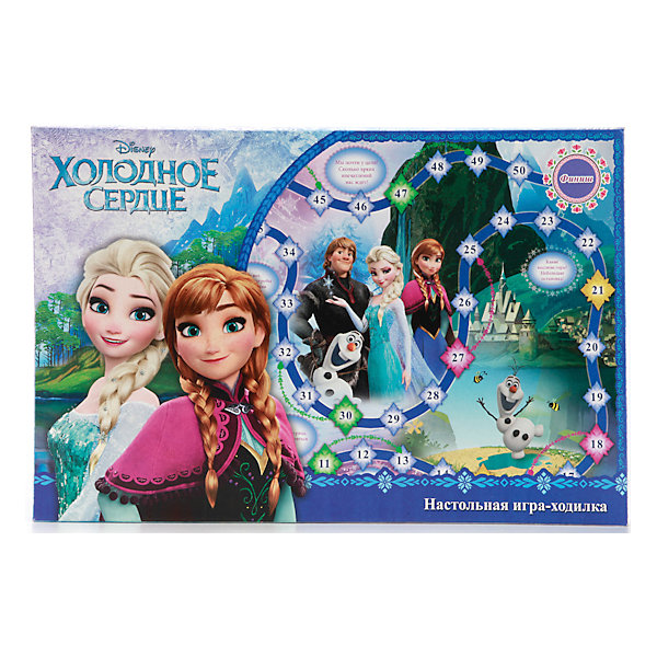 Настольная игра-ходилка Дисней. Холодное сердце, Умка Настольная игра-ходилка Дисней. Холодное сердце, УмкаНастольные игры ходилки<br>Настольные игры - прекрасный способ проведения досуга как с семьей, так и с друзьями. Игра - ходилка, оформленная изображениями героев мультфильма Холодное сердце (Frozen). станет отличным подарком на любой праздник. Участники игры выполняют определённые задания и играют роль выбранного персонажа. Победит тот, кто первым дойдет до королевского замка.<br><br>Дополнительная информация: <br><br>- Материал: пластик, картон.<br>- Размер упаковки: 22х33х3 см. <br>- Комплектация: игровое поле, кубик, 4 фигурки героев, инструкция.<br>- Количество игроков: 2-4.<br><br>Настольную игру-ходилку Дисней. Холодное сердце, Умка, можно купить в нашем магазине.<br><br>Ширина мм: 210<br>Глубина мм: 330<br>Высота мм: 30<br>Вес г: 150<br>Возраст от месяцев: 36<br>Возраст до месяцев: 84<br>Пол: Женский<br>Возраст: Детский<br>SKU: 4432879
