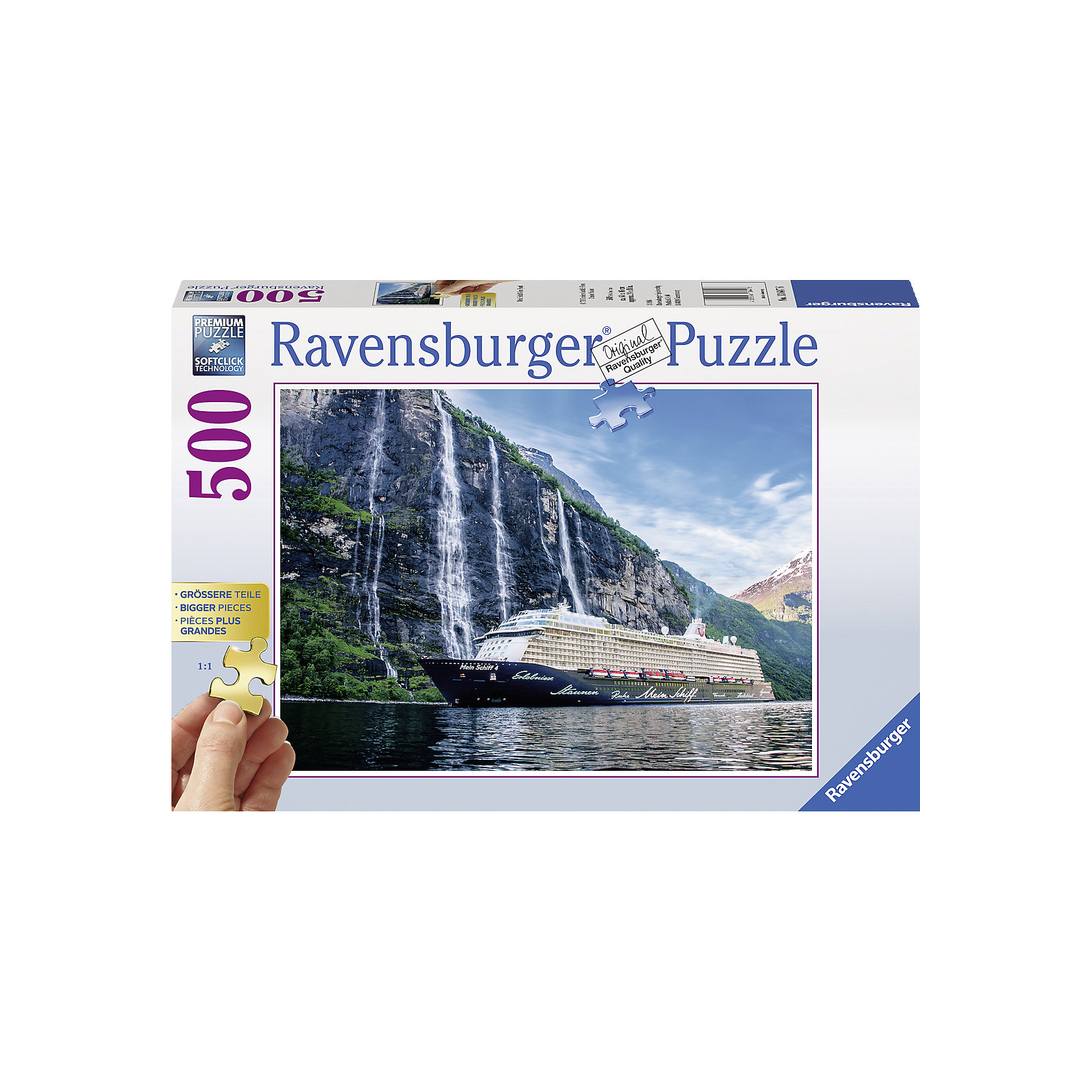 Пазл Мой корабль 4 во фьорде, 500 деталей, Ravensburger Пазл Мой корабль 4 во фьорде, 500 деталей, RavensburgerПазл Мой корабль 4 во фьорде, 500 деталей, Ravensburger (Равенсбургер) – это качественный пазл с яркими красками и реалистичной картинкой.<br>Собрав Пазл «Мой корабль 4 во фьорде» Ravensburger (Равенсбургер) из 500 деталей, можно увидеть огромнейший корабль, который по размерам сравним с несколькими многоэтажными домами. Но еще большее восхищение вызывает морской залив со скалистым берегом. Высота вздымающихся прямо из воды скал превосходит высоту корабля в несколько раз. Процесс сборки пазла снимает стресс и способствует развитию логического мышления. Пазлы Ravensburger (Равенсбургер) - это высочайшее качество картона и полиграфии. Детали пазла не ломаются, не подвергаются деформации при сборке. Элементы пазла идеально соединяются друг с другом, не отслаиваются с течением времени. Матовая поверхность исключает отблески. Для сохранения в собранном виде можно использовать скотч или специальный клей для пазлов (в комплект не входит).<br><br>Дополнительная информация:<br><br>- Количество деталей: 500<br>- Размер готовой картинки: 61 x 46 см.<br>- Материал: прочный, качественный картон<br>- Размер упаковки: 34 x 23 x 6 см.<br><br>Пазл Мой корабль 4 во фьорде, 500 деталей, Ravensburger (Равенсбургер) можно купить в нашем интернет-магазине.<br><br>Ширина мм: 339<br>Глубина мм: 235<br>Высота мм: 55<br>Вес г: 680<br>Возраст от месяцев: 108<br>Возраст до месяцев: 228<br>Пол: Унисекс<br>Возраст: Детский<br>Количество деталей: 500<br>SKU: 4441706