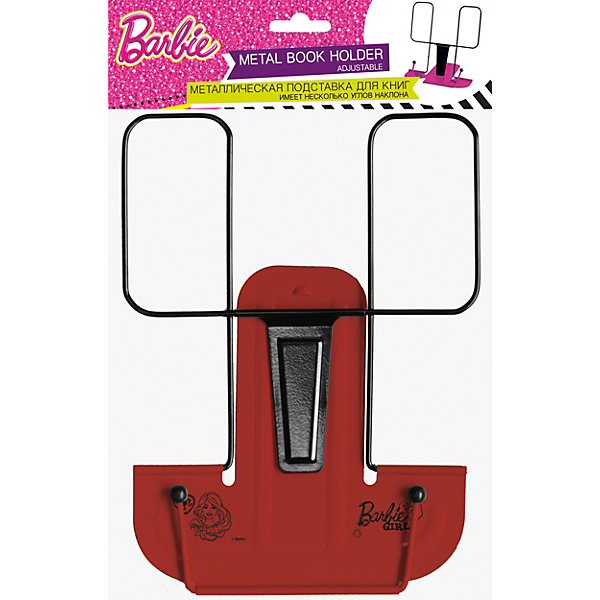 Металлическая подставка для книг, Barbie Металлическая подставка для книг, BarbieBarbie<br>Удобная подставка для книг Barbie станет незаменимым аксессуаром на столе у школьницы. Подставка имеет металлические держатель и основание, украшенное логотипом популярной куклы Барби и ее изображением. Оснащена пластиковым упором, благодаря чему имеет<br>несколько углов наклона. <br><br>Дополнительная информация:<br><br>- Материал: металл, пластик.<br>- Размер: 19 х 20 х 1,5 см.<br>- Вес: 148 гр.<br><br>Металлическую подставку для книг, Barbie, можно купить в нашем интернет-магазине.<br><br>Ширина мм: 5<br>Глубина мм: 210<br>Высота мм: 300<br>Вес г: 148<br>Возраст от месяцев: 96<br>Возраст до месяцев: 108<br>Пол: Женский<br>Возраст: Детский<br>SKU: 4489521
