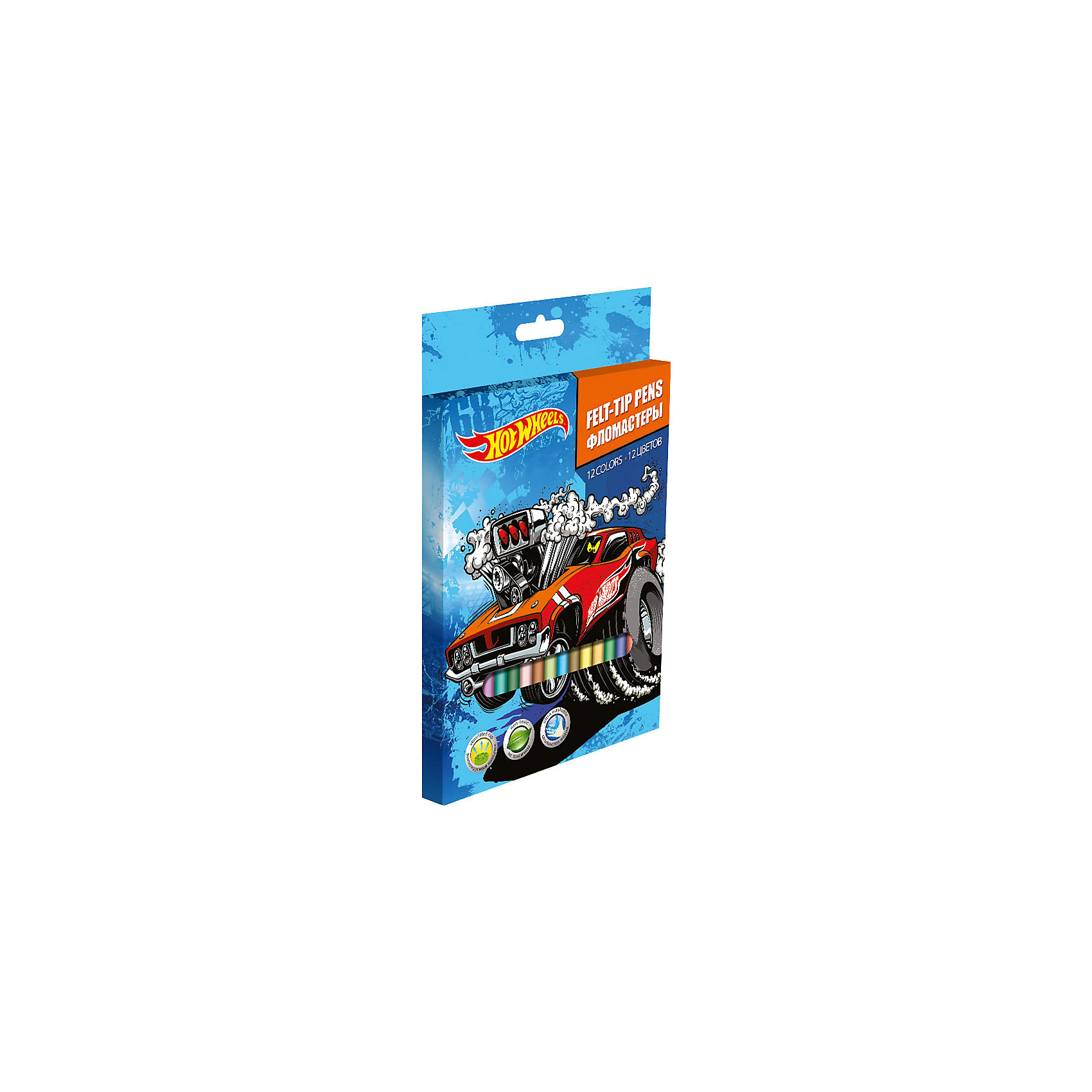 Фломастеры 12 шт, Hot Wheels Фломастеры 12 шт, Hot WheelsHot Wheels<br>Фломастеры 12 шт, Hot Wheels - эти фломастеры прекрасно подходят для творческих занятий Вашего ребёнка!<br>Фломастеры Hot Wheels откроют юным художникам новые горизонты для творчества, а также помогут развить мелкую моторику рук, цветовое восприятие, фантазию и воображение. Фломастеры имеют яркие стойкие цвета, закрываются непрозрачным вентилируемым колпачком в цвет наконечника, подходят для использования дома и в школе. На корпусе фломастера - тиснение золотом. Коробка оформлена крутой машинкой из популярной серии Hot wheels.<br><br>Дополнительная информация:<br><br>- В наборе: 12 фломастеров<br>- Размер одного фломастера: 14 х 0,8 см. (с колпачком)<br>- Упаковка: коробка из мелованного картона, с вставкой-держателем для фломастеров, европодвес, один ряд фломастеров<br>- Размер упаковки: 17 х 12 х 1 см.<br>- Вес: 74 гр.<br><br>Фломастеры 12 шт, Hot Wheels можно купить в нашем интернет-магазине.<br><br>Ширина мм: 10<br>Глубина мм: 120<br>Высота мм: 170<br>Вес г: 74<br>Возраст от месяцев: 96<br>Возраст до месяцев: 108<br>Пол: Мужской<br>Возраст: Детский<br>SKU: 4489543