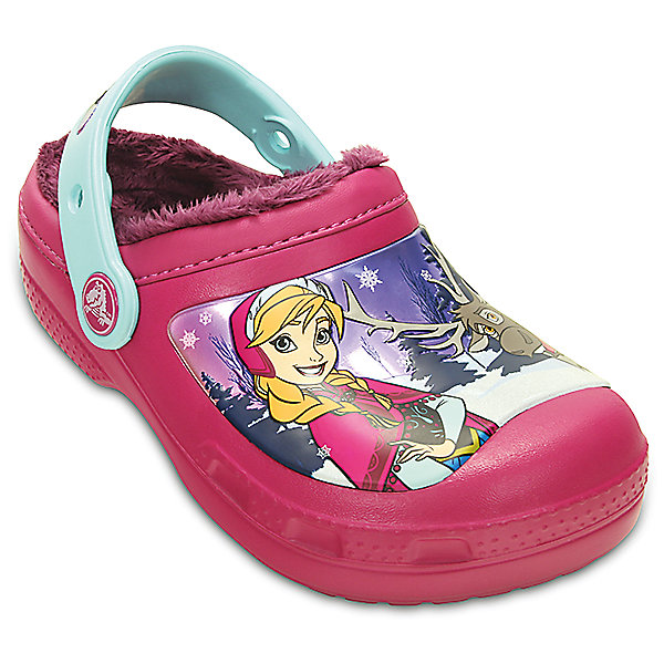 Сабо CC Frozen Lined Clog для девочки Crocs Сабо CC Frozen Lined Clog для девочки CrocsПляжная обувь<br>Характеристики товара:<br><br>• цвет: розовый<br>• материал: 100% полимер Croslite™<br>• литая модель<br>• вентиляционные отверстия<br>• бактериостатичный материал<br>• пяточный ремешок фиксирует стопу<br>• толстая устойчивая подошва<br>• с принтом<br>• анатомическая стелька с массажными точками стимулирует кровообращение<br>• страна бренда: США<br>• страна изготовитель: Китай<br><br>Для правильного развития ребенка крайне важно, чтобы обувь была удобной. Такие сабо обеспечивают детям необходимый комфорт, а анатомическая стелька с массажными линиями для стимуляции кровообращения позволяет ножкам дольше не уставать. Сабо легко надеваются и снимаются, отлично сидят на ноге. Материал, из которого они сделаны, не дает размножаться бактериям, поэтому такая обувь препятствует образованию неприятного запаха и появлению болезней стоп. <br>Обувь от американского бренда Crocs в данный момент завоевала широкую популярность во всем мире, и это не удивительно - ведь она невероятно удобна. Её носят врачи, спортсмены, звёзды шоу-бизнеса, люди, которым много времени приходится бывать на ногах - они понимают, как важна комфортная обувь. Продукция Crocs - это качественные товары, созданные с применением новейших технологий. Обувь отличается стильным дизайном и продуманной конструкцией. Изделие производится из качественных и проверенных материалов, которые безопасны для детей.<br><br>Сабо для девочки от торговой марки Crocs можно купить в нашем интернет-магазине.<br><br>Ширина мм: 262<br>Глубина мм: 176<br>Высота мм: 97<br>Вес г: 427<br>Цвет: лиловый<br>Возраст от месяцев: 24<br>Возраст до месяцев: 24<br>Пол: Женский<br>Возраст: Детский<br>Размер: 25/26,27/28,32/33,34/35,33/34,23/24,29/30<br>SKU: 4492021