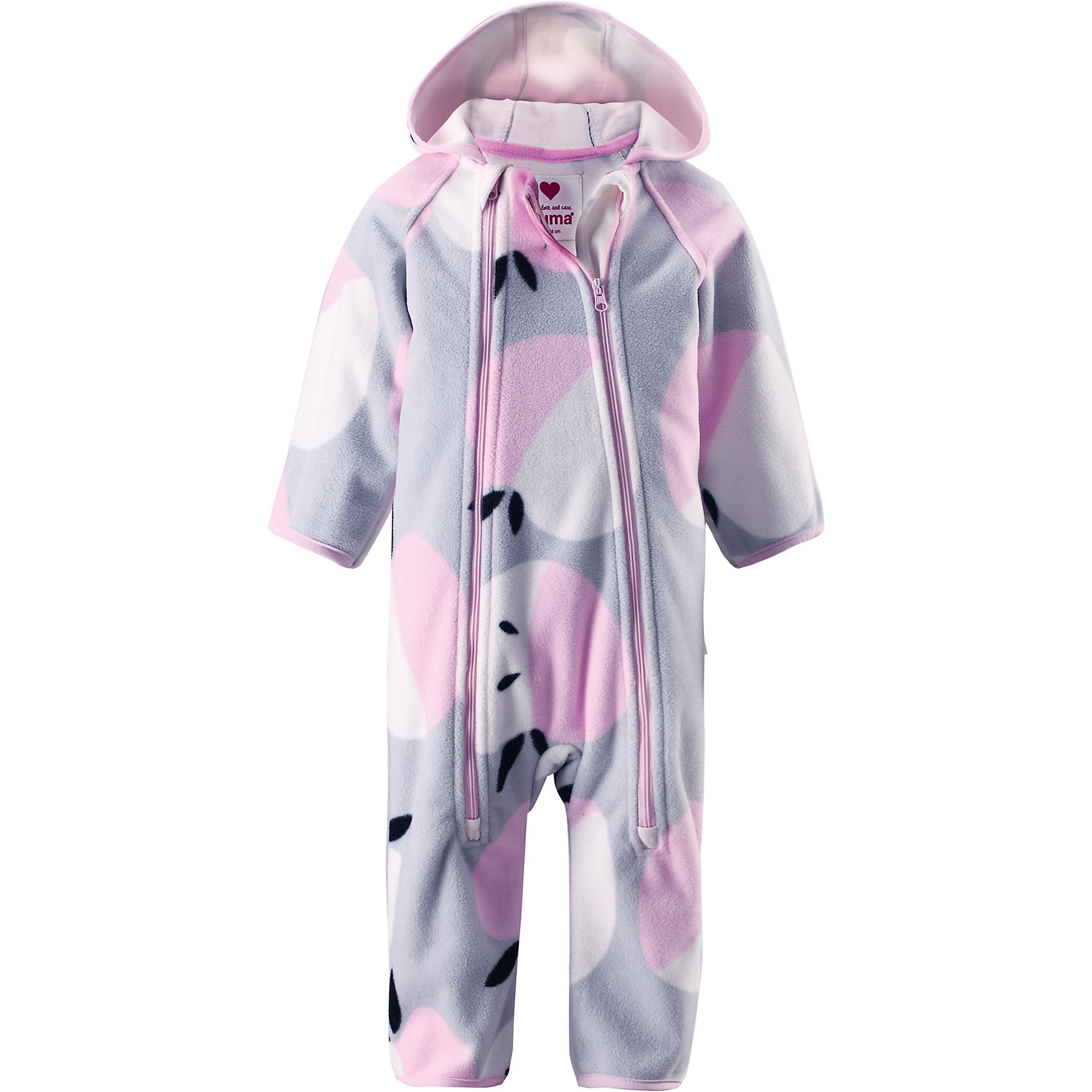 Комбинезон Soft shell Reima Комбинезон Soft shell ReimaКомбинезон из материала windfleece для самых маленьких — самый уютный из всей коллекции! Этот очаровательный комбинезон для младенцев с симпатичным яблочным рисунком изготовлен из ветронепроницаемого, но при этом дышащего материала windfleece. Уютный капюшон обеспечивает дополнительную защиту голове и щечкам, а благодаря тому, что рукавчики и концы брючин подворачиваются, вам не понадобятся ни варежки, ни пинетки. Молния по всей длинне спереди комбинезона упрощает надевание. <br><br>Дополнительная информация:<br><br>Комбинезон из материала windfleece для самых маленьких<br>Из ветронепроницаемого материала, но изделие «дышит»<br>Рукава и штанины с подгибом<br>Две длинные молнии для удобного надевания<br>Состав:<br>100% ПЭ<br>Уход:<br>Стирать по отдельности, вывернув наизнанку. Застегнуть молнии и липучки. Стирать моющим средством, не содержащим отбеливающие вещества. Полоскать без специального средства. Во избежание изменения цвета изделие необходимо вынуть из стиральной машинки незамедлительно после окончания программы стирки. Сушить при низкой температуре.<br><br>Ширина мм: 356<br>Глубина мм: 10<br>Высота мм: 245<br>Вес г: 519<br>Цвет: розовый<br>Возраст от месяцев: 0<br>Возраст до месяцев: 3<br>Пол: Унисекс<br>Возраст: Детский<br>Размер: 62,74<br>SKU: 4497642