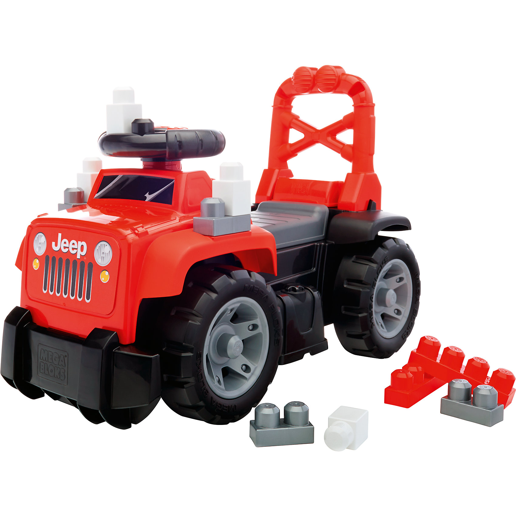 Большой красный джип 3-в-1, MEGA BLOKS Большой красный джип 3-в-1, MEGA BLOKSМашинки-каталки<br>Большой красный джип обязательно понравится малышам! Машина имеет удобную спинку, за которую малыш сможет держаться, используя игрушку как ходунки. Объемный отсек под сиденьем вмещает 10 тематических блоков First Builders, с которыми очень интересно играть. На руле расположены кнопки, имитирующие звуки настоящей машины, что сделает игру еще увлекательнее. <br><br>Дополнительная информация:<br><br>- Комплектация: машина, 10 блоков. <br>- Материал: пластик.<br>- Высокая ручка-спинка.<br>- Отсек для блоков под сиденьем. <br>- Звуковые эффекты. <br>- Элемент питания: 2 АА батарейки (не входят в комплект).<br><br>Большой красный джип 3-в-1, MEGA BLOKS (Мега Блок) можно купить в нашем магазине.<br><br>Ширина мм: 595<br>Глубина мм: 305<br>Высота мм: 345<br>Вес г: 0<br>Возраст от месяцев: 36<br>Возраст до месяцев: 84<br>Пол: Мужской<br>Возраст: Детский<br>SKU: 4500815