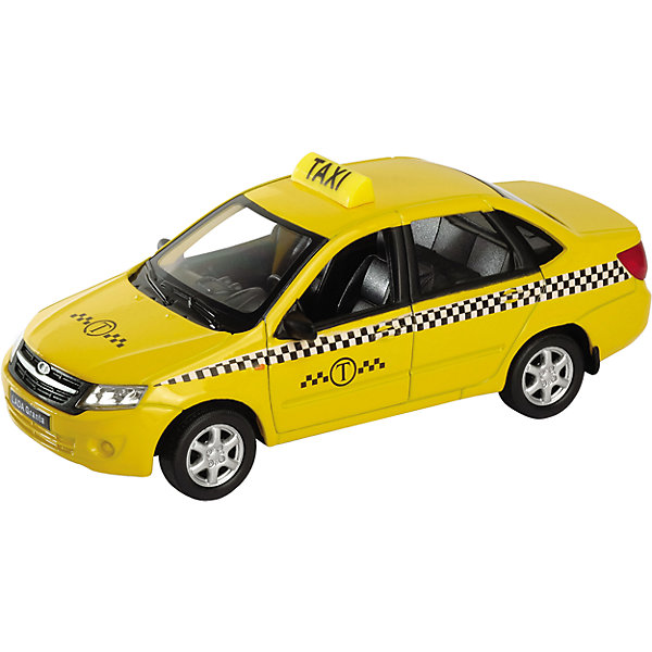 Модель машины 1:34-39 LADA Granta Такси, Welly Модель машины 1:34-39 LADA Granta Такси, WellyМашинки<br>Модель машины 1:34-39 LADA Granta Такси, Welly (Велли) - коллекционная машинка станет отличным подарком для автолюбителей всех возрастов.<br>Модель машины LADA Granta от Welly (Велли) представляет собой точную копию настоящего автомобиля в масштабе 1:34-39. У машинки вращаются колёса, кузов детализирован на достойном уровне. Эта модель Лада Гранта окрашена в традиционный жёлтый цвет такси. На бортах нанесены наклейки.<br><br>Дополнительная информация:<br><br>- Масштаб модели 1:34-39<br>- Материал: пластик, металл<br>- Размер упаковки: 15х11,5х6 см.<br>- Вес: 169 гр.<br><br>Модель машины 1:34-39 LADA Granta Такси, Welly (Велли) можно купить в нашем интернет-магазине.<br><br>Ширина мм: 150<br>Глубина мм: 115<br>Высота мм: 60<br>Вес г: 169<br>Возраст от месяцев: 36<br>Возраст до месяцев: 192<br>Пол: Мужской<br>Возраст: Детский<br>SKU: 4505042