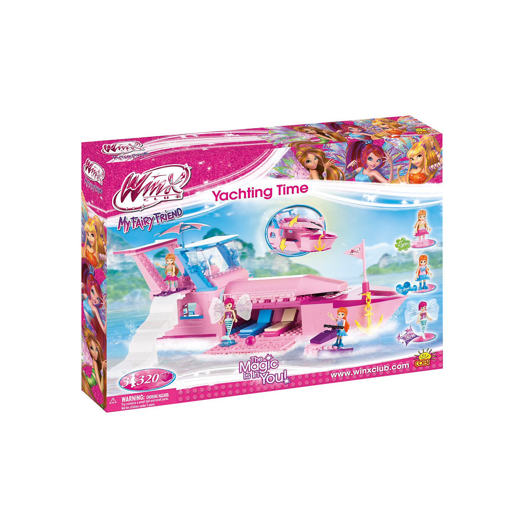 Конструктор Прогулка на яхте, Winx Club, Cobi Конструктор Прогулка на яхте, Winx Club, CobiЭтот конструктор приведет в восторг всех поклонниц Winx Club (Винкс Клуб). Отправляйся в морское путешествие вместе с любимыми феями. Роскошная яхта оснащена поворотной палубой, на палубе есть снаряжение для подводного плавания и катания на водных лыжах. Конструирование - увлекательный и полезный процесс, развивающий мелкую моторику, мышление и фантазию. Набор прекрасно детализирован и снабжен множеством реалистичных аксессуаров, что открывает простор для всевозможных игр, развивающих воображение ребенка. Все детали конструктора выполнены из высококачественного экологичного пластика, имеют идеально гладкую поверхность и прочно крепятся друг к другу. Прекрасный вариант для подарка на любой праздник. <br><br>Дополнительная информация:<br><br>- Конструктор развивает усидчивость, внимание, фантазию и мелкую моторику.<br>- Материал: пластик.<br>- Комплектация: 3 фигурки, детали конструктора.<br>- Количество деталей: 320<br>- Размер упаковки: 40х5,6х30,5 см.<br><br>Конструктор Прогулка на яхте, Winx Club, Cobi (Коби), можно купить в нашем магазине.<br><br>Ширина мм: 400<br>Глубина мм: 300<br>Высота мм: 60<br>Вес г: 900<br>Возраст от месяцев: 36<br>Возраст до месяцев: 144<br>Пол: Женский<br>Возраст: Детский<br>SKU: 4507112