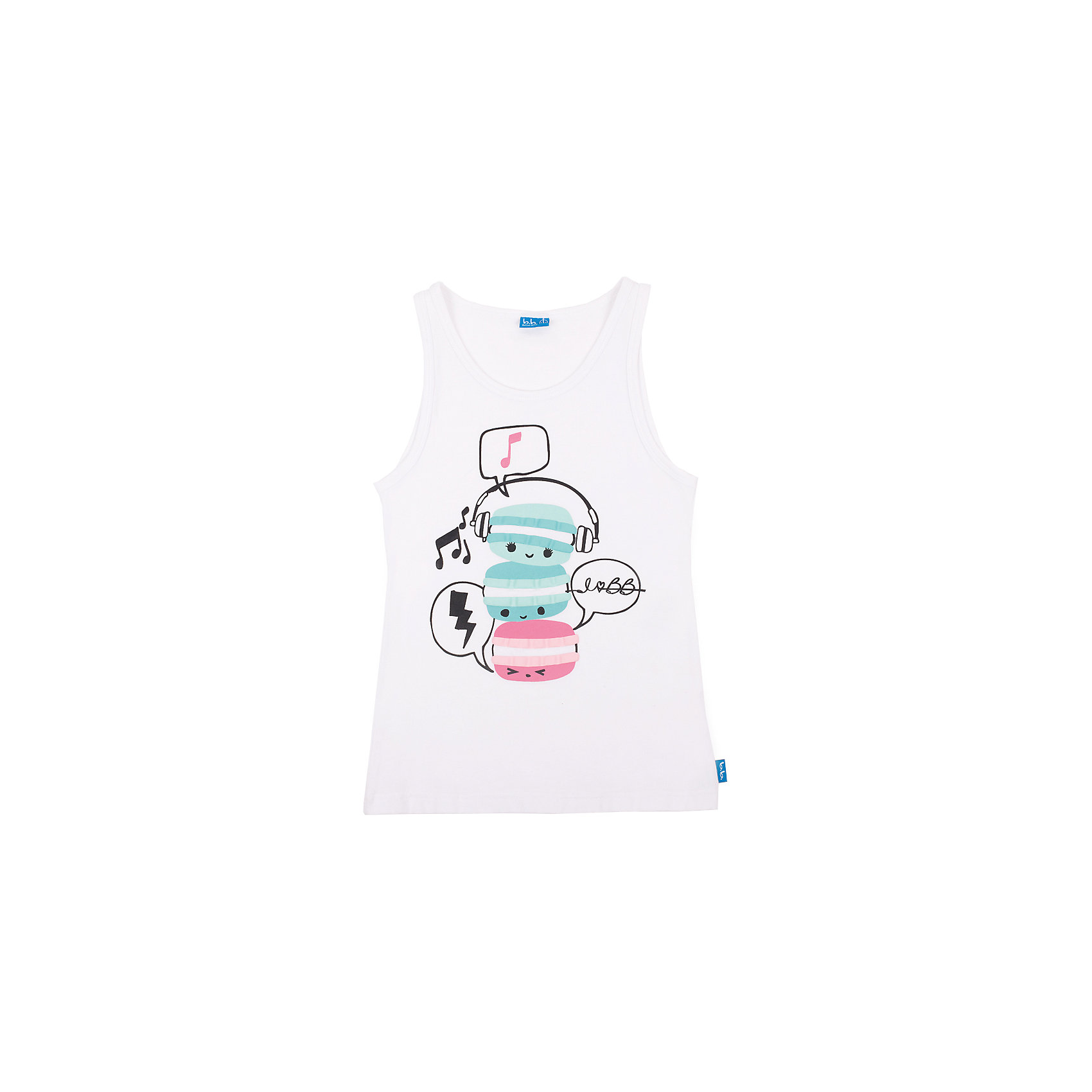 Майка для девочки Button Blue Майка для девочки Button BlueФутболки, поло и топы<br>Белая майка с ярким принтом - не просто базовая вещь в гардеробе ребенка, а залог хорошего летнего настроения! Отличное качество и доступная цена прилагаются. Если вы решили купить недорого белую майку для девочки, выберете модель майки с оригинальным принтом, и ваш ребенок будет доволен!<br>Состав:<br>95% хлопок 5% эластан<br><br>Ширина мм: 199<br>Глубина мм: 10<br>Высота мм: 161<br>Вес г: 151<br>Цвет: белый<br>Возраст от месяцев: 36<br>Возраст до месяцев: 48<br>Пол: Женский<br>Возраст: Детский<br>Размер: 104,158,152,98,140,116,146,128,134,110,122<br>SKU: 4510485