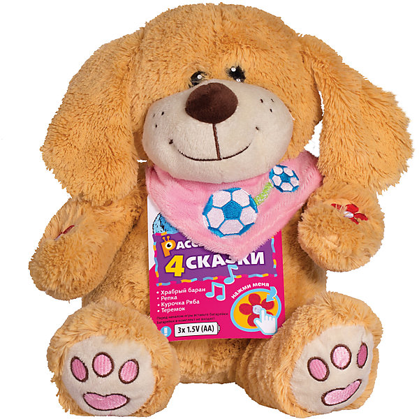 Интерактивная игрушка Песик Спорт, 25 см, Kribly Boo Интерактивная игрушка Песик Спорт, 25 см, Kribly BooИнтерактивные мягкие игрушки<br>Очаровательный песик расскажет малышам сказки и поможет развить словарный запас, память и внимательность. Для того, чтобы щенок рассказал сказку, нужно нажать на вышивку сердечка на груди или на один из вышитых на лапках цветочков. Сказки озвучены профессиональными актерами. Игрушка выполнена из высококачественных материалов, очень приятна на ощупь, абсолютно безопасна для детей. Милый Песик Спорт приведет в восторг любого малыша и станет прекрасным подарком на любой праздник! <br><br>Дополнительная информация:<br><br>- Материал: текстиль, искусственный мех, пластик. <br>- Размер: 25 см.<br>- 4 сказки: «Курочка Ряба», «Репка», «Теремок» и «Храбрый баран». <br>- Элемент питания: 3 АА батарейки (не входят в комплект).<br><br>Интерактивную игрушку Песик Спорт, 25 см, Kribly Boo (Крибли Бу) можно купить в нашем магазине.<br><br>Ширина мм: 240<br>Глубина мм: 120<br>Высота мм: 220<br>Вес г: 292<br>Возраст от месяцев: 36<br>Возраст до месяцев: 84<br>Пол: Унисекс<br>Возраст: Детский<br>SKU: 4515337