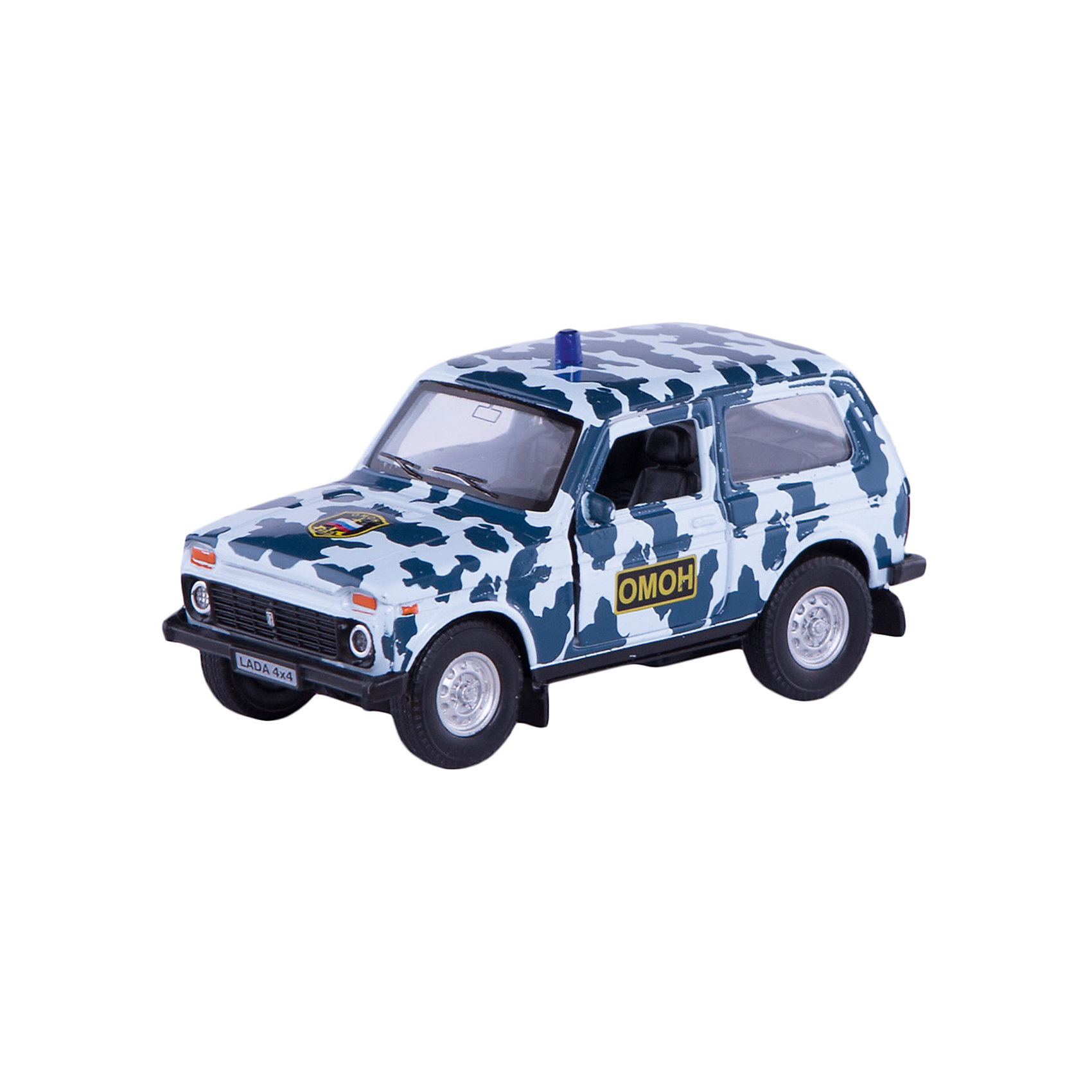 Машина LADA 4x4, ОМОН, 1:36 Машина LADA 4x4, ОМОН, 1:36Машинки<br>Эта машина является прекрасно детализированной копией внедорожника работников ОМОНа. Автомобиль имеет открывающиеся двери и инерционный механизм, выполнен в масштабе 1:36, очень реалистично раскрашен. Игрушка изготовлена из высококачественных материалов безопасных для детей. Прекрасный подарок для всех юных автолюбителей! <br><br>Дополнительная информация:<br><br>- Материал: пластик, металл.<br>- Масштаб: 1:36.<br>- Колеса подвижные.<br>- Двери открываются.<br>- Инерционный механизм. <br><br>Машину LADA 4x4, ОМОН, 1:36 можно купить в нашем магазине.<br><br>Ширина мм: 165<br>Глубина мм: 57<br>Высота мм: 72<br>Вес г: 176<br>Возраст от месяцев: 36<br>Возраст до месяцев: 84<br>Пол: Мужской<br>Возраст: Детский<br>SKU: 4515349