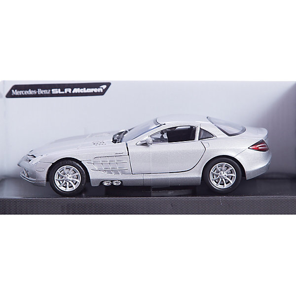 Машина MERCEDES-BENZ SLR MCLAREN, 1:24, в ассортименте Машина MERCEDES-BENZ SLR MCLAREN, 1:24, в ассортиментеМашинки<br>Этот роскошный автомобиль приведет в восторг всех юных автолюбителей. Модель выполнена в масштабе 1:24, прекрасно детализирована, имеет подвижные колеса. Машина изготовлена из высококачественных материалов, все детали и края аккуратно обработаны. <br><br>Дополнительная информация:<br><br>- Материал: пластик, металл.<br>- Масштаб: 1:24.<br>- Колеса подвижные.<br><br>Машину MERCEDES-BENZ SLR MCLAREN, 1:24, можно купить в нашем магазине.<br><br>Ширина мм: 245<br>Глубина мм: 112<br>Высота мм: 102<br>Вес г: 577<br>Возраст от месяцев: 36<br>Возраст до месяцев: 84<br>Пол: Мужской<br>Возраст: Детский<br>SKU: 4515365
