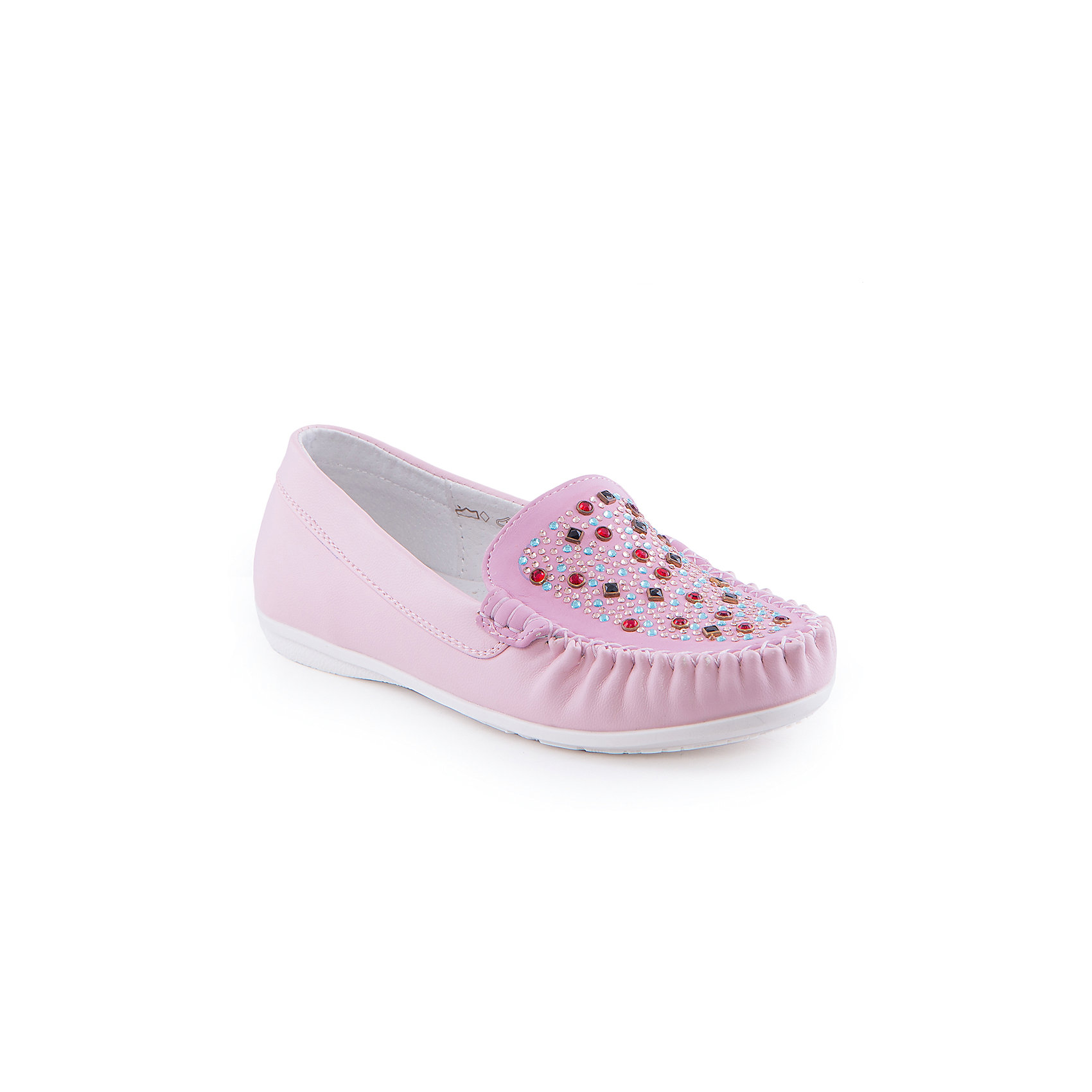Мокасины для девочки Indigo kids Мокасины для девочки Indigo kidsМокасины<br>Мокасины для девочки от известного бренда Indigo kids.<br><br>Стильные мокасины - прекрасный вариант обуви для теплого сезона. Они нарядные и модные, но в то же время очень удобные. Эту модель можно носить и с юбкой, и с шортами, и с джинсами. Такие туфли легко надеваются, комфортно садятся по ноге. <br><br>Особенности модели:<br><br>- цвет: розовый;<br>- стильный дизайн;<br>- удобная колодка;<br>- подкладка из натуральной кожи;<br>- украшены стразами;<br>- подошва устойчивая, нескользящая;<br>- прошивка;<br>- без застежек.<br><br>Дополнительная информация:<br><br>Состав:<br><br>верх – искусственная кожа;<br>подкладка - натуральная кожа;<br>подошва - ТЭП.<br><br>Мокасины для девочки Indigo kids (Индиго Кидс) можно купить в нашем магазине.<br><br>Ширина мм: 227<br>Глубина мм: 145<br>Высота мм: 124<br>Вес г: 325<br>Цвет: розовый<br>Возраст от месяцев: 132<br>Возраст до месяцев: 144<br>Пол: Женский<br>Возраст: Детский<br>Размер: 35,34,36,31,32,33<br>SKU: 4519901