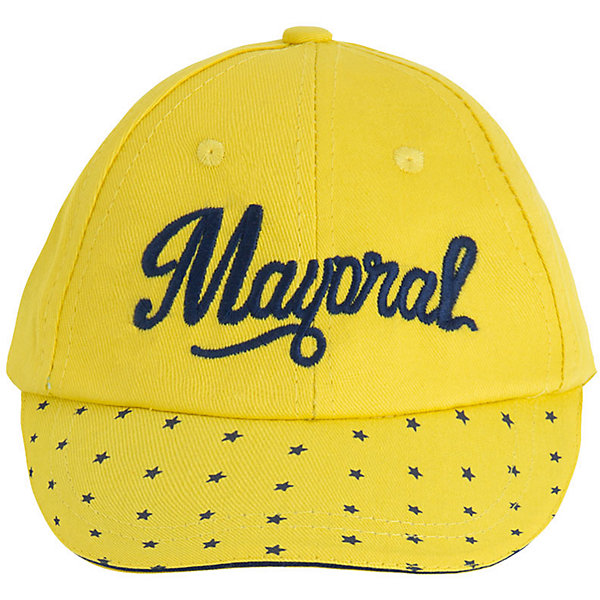 Кепка для мальчика Mayoral Кепка для мальчика MayoralШапочки<br>Кепка для мальчика от известной испанской марки Mayoral убережет голову ребенка от ярких солнечных лучей.<br><br>Дополнительная информация:<br><br>- Регулировка по объему: ремешок сзади. <br>- Отверстия для вентиляции.<br>- Козырек с контрастной окантовкой и принтом.<br>- Вышивка спереди. <br>- Состав: верх - 100% хлопок.<br><br>Кепку для мальчика Mayoral (Майорал) можно купить в нашем магазине.<br><br>Ширина мм: 89<br>Глубина мм: 117<br>Высота мм: 44<br>Вес г: 155<br>Цвет: оранжевый<br>Возраст от месяцев: 12<br>Возраст до месяцев: 18<br>Пол: Мужской<br>Возраст: Детский<br>Размер: 50,48,46<br>SKU: 4539030
