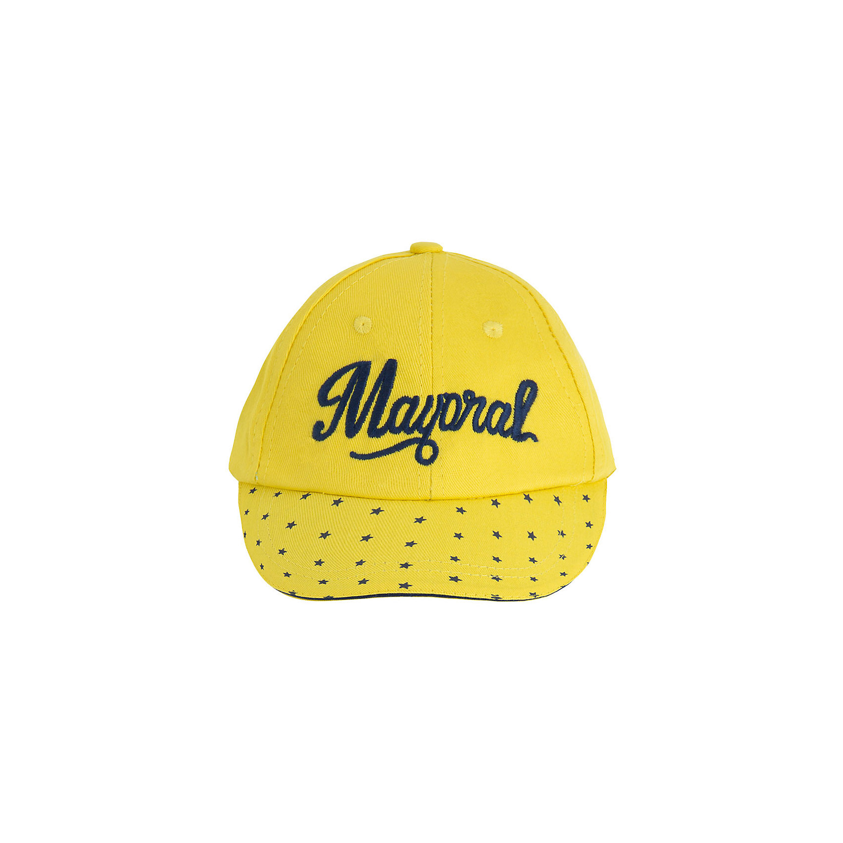 Кепка для мальчика Mayoral Кепка для мальчика MayoralШапочки<br>Кепка для мальчика от известной испанской марки Mayoral убережет голову ребенка от ярких солнечных лучей.<br><br>Дополнительная информация:<br><br>- Регулировка по объему: ремешок сзади. <br>- Отверстия для вентиляции.<br>- Козырек с контрастной окантовкой и принтом.<br>- Вышивка спереди. <br>- Состав: верх - 100% хлопок.<br><br>Кепку для мальчика Mayoral (Майорал) можно купить в нашем магазине.<br><br>Ширина мм: 89<br>Глубина мм: 117<br>Высота мм: 44<br>Вес г: 155<br>Цвет: оранжевый<br>Возраст от месяцев: 12<br>Возраст до месяцев: 18<br>Пол: Мужской<br>Возраст: Детский<br>Размер: 48,46,50<br>SKU: 4539030