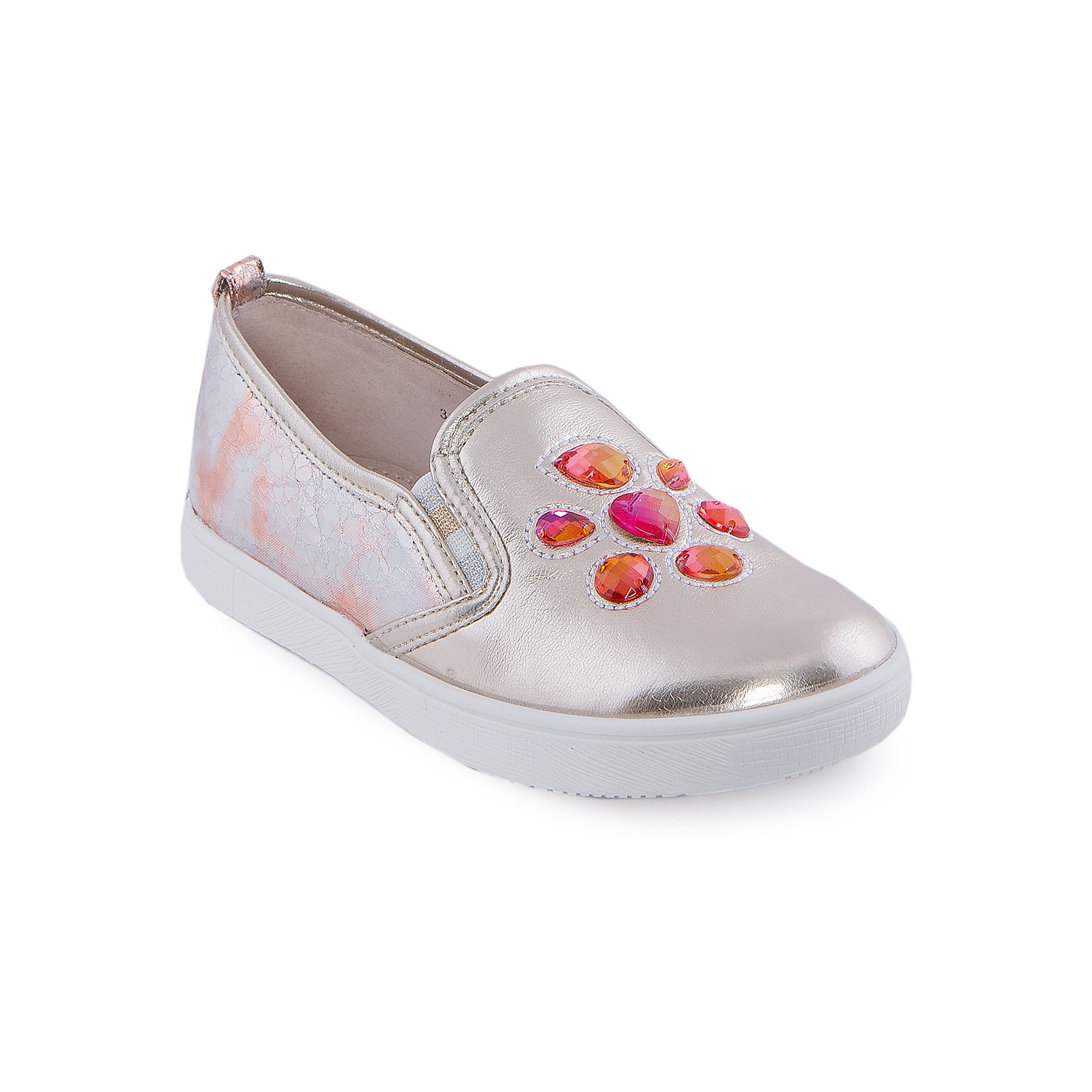 Мокасины для девочки Indigo kids Мокасины для девочки Indigo kidsМокасины для девочки от известного бренда Indigo kids <br> <br>Эффектные золотистые мокасины прекрасно разнообразят гардероб девочки весной и летом. Они очень оригинально и стильно смотрятся! Подойдут и к джинсам, и к юбке! Мокасины легко надеваются, комфортно садятся по ноге, дают коже дышать. <br> <br>Особенности модели: <br> <br>- цвет: золотой; <br>- стильный дизайн; <br>- удобная колодка; <br>- каблук: нет; <br>- подкладка из натуральной кожи; <br>- передняя часть украшена искусственными драгоценными камнями; <br>- задняя часть из кожи с фактурной имитацией леопардового рисунка; <br>- устойчивая нескользящая подошва; <br>- без застежки. <br> <br>Дополнительная информация: <br> <br>Состав: <br> <br>верх – искусственная кожа; <br>подкладка - натуральная кожа; <br>подошва - ТЭП. <br> <br>Мокасины для девочки Indigo kids (Индиго Кидс) можно купить в нашем магазине.<br><br>Ширина мм: 227<br>Глубина мм: 145<br>Высота мм: 124<br>Вес г: 325<br>Цвет: золотой<br>Возраст от месяцев: 108<br>Возраст до месяцев: 120<br>Пол: Женский<br>Возраст: Детский<br>Размер: 34,36,32,31,33,35<br>SKU: 4547768