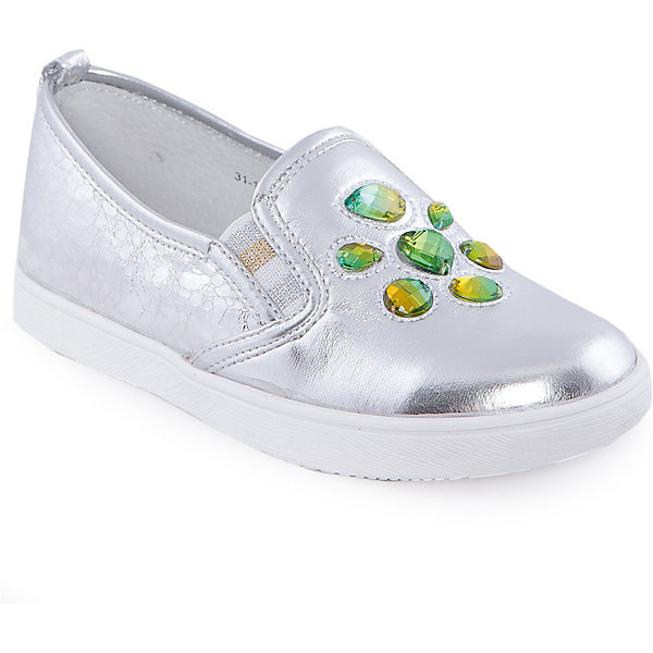 Слипоны для девочки Indigo kids Слипоны для девочки Indigo kidsНарядная обувь<br>Мокасины для девочки от известного бренда Indigo kids <br> <br>Оригинальные блестящие мокасины прекрасно разнообразят гардероб девочки весной и летом. Они очень оригинально и стильно смотрятся! Подойдут и к джинсам, и к юбке! Мокасины легко надеваются, комфортно садятся по ноге, дают коже дышать. <br> <br>Особенности модели: <br> <br>- цвет: серебристый; <br>- стильный дизайн; <br>- удобная колодка; <br>- каблук: нет; <br>- подкладка из натуральной кожи; <br>- передняя часть украшена искусственными драгоценными камнями; <br>- задняя часть из кожи с фактурной имитацией леопардового рисунка; <br>- устойчивая нескользящая подошва; <br>- без застежки. <br> <br>Дополнительная информация: <br> <br>Состав: <br> <br>верх – искусственная кожа; <br>подкладка - натуральная кожа; <br>подошва - ТЭП. <br> <br>Мокасины для девочки Indigo kids (Индиго Кидс) можно купить в нашем магазине.<br><br>Ширина мм: 227<br>Глубина мм: 145<br>Высота мм: 124<br>Вес г: 325<br>Цвет: серебряный<br>Возраст от месяцев: 84<br>Возраст до месяцев: 96<br>Пол: Женский<br>Возраст: Детский<br>Размер: 31,33,34,35,32,36<br>SKU: 4547775