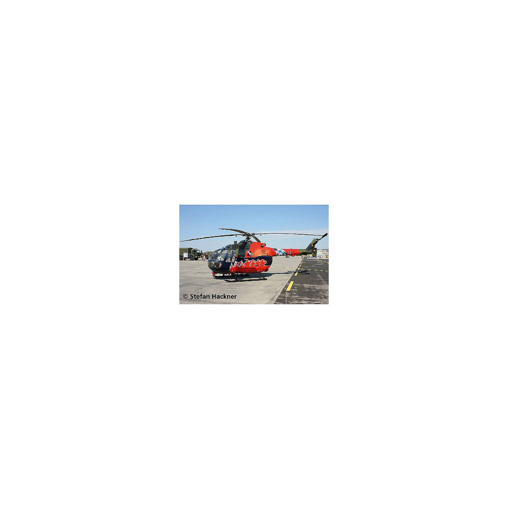 Набор Вертолет Fly Out Paintin, Revell Набор Вертолет Fly Out Paintin, RevellСборные модели транспорта<br>Вертолёт BO 105 Fly Out Paintin является наиболее удачной моделью в легком классе. Из-за его манёвренности, вертолёт подходит для многоцелевого использования. В частности, он применялся немецкой армией как связной и разведывательный вертолёт. Великолепная, тщательно детализированная сборная модель BO 105 Fly Out Paintin является абсолютно точной уменьшенной копией своего прототипа в масштабе 1:32. Всего модель состоит из 84 отдельных компонентов, которые необходимо собрать, склеить и покрыть краской в соответствии с инструкцией в комплекте. В наборе также прилагаются краски с кисточкой и клей в удобной упаковке. Длина готовой модели составляет 267 мм, а размах лопастей несущего винта – 306 мм. Также в наборе есть уникальный набор наклеек для декорирования фюзеляжа. Разработанная для детей от 10 лет, сборная модель немецкого вертолёта BO 105 Fly Out Paintin, несомненно, порадует взрослых любителей моделирования и коллекционеров военной техники. Моделирование относят к одному из наиболее полезных хобби, ведь оно отлично тренирует мелкую моторику, развивает такие навыки как усидчивость, аккуратность и внимательность. Кроме того, развивается пространственное мышление, логика и креативность.<br><br>Набор Вертолет Fly Out Paintin, Revell можно купить в нашем магазине.<br><br>Ширина мм: 390<br>Глубина мм: 340<br>Высота мм: 62<br>Вес г: 695<br>Возраст от месяцев: 120<br>Возраст до месяцев: 180<br>Пол: Мужской<br>Возраст: Детский<br>SKU: 4560889