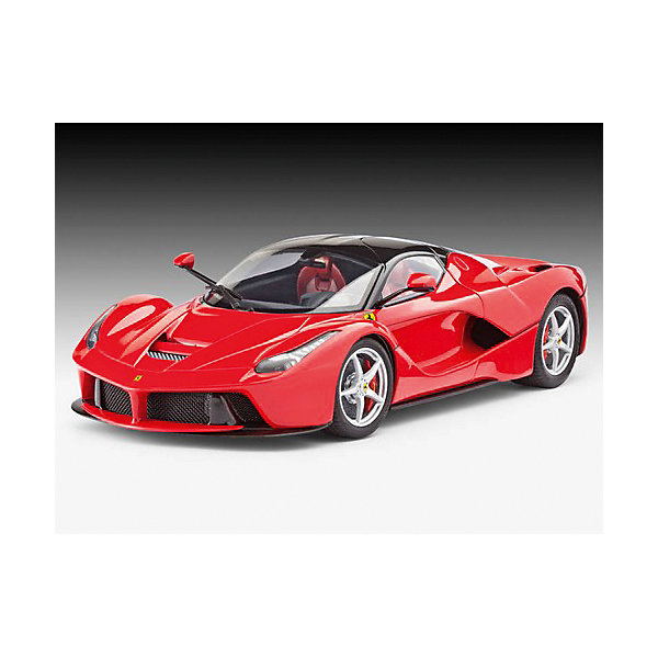 Набор Автомобиль LaFerrari, Revell Набор Автомобиль LaFerrari, RevellМодели для склеивания<br>Эта, несомненно, фантастическая спортивная машина отличается не только своим потрясающим дизайном, но и невероятной эффективностью. Автомобиль LaFerrari с двумя сиденьями оснащён мощным 6,3 литровым двигателем V12 в 800 лошадиных сил, а также дополнен двумя электрическими двигателями общей мощностью в 163 лошадиных силы. Этот невероятный автомобиль с гибридным двигателем достигает скорости в 200 км/час мене, чем за 7 секунд, а максимальная скорость достигает 350 км/час. Шикарная сборная модель знаменитого спорт-кара LaFerrari впечатляет своей внимательностью к деталям, ведь благодаря им макет в масштабе 1:24 так схож с оригиналом. Корпус автомобиля проработан в мельчайших подробностях и имеет фактурные поверхности. Интерьер с подлинной приборной панелью превосходно детализирован. Колёса машина вращаются, а под открывающимся капотом располагается уникальный 12-цилиндровый двигатель идеально скопированный с оригинала. Некоторые детали машины хромированы для большей достоверности. Всего модель состоит из 139 отдельных компонентов, которые необходимо собрать, склеить и покрыть краской в соответствии с инструкцией в комплекте. Также в наборе прилагаются комплект красок с кисточкой, клей в удобной упаковке, а также комплект наклеек с международными регистрационными номерами. Длина готовой модели после сборки составляет 198 мм. Неповторимая сборная модель великолепного спортивного автомобиля LaFerrari, произведённая немецкой компанией Revell, предназначена для детей от 12 лет. Макет настоящего гоночного болида от Ferrari определённо принесёт уйму положительных эмоций не только юному поклоннику моделирования, но и взрослому любителю, ведь моделирование – один из наиболее полезных и увлекательных хобби. Оно превосходно тренирует мелкую моторику, развивает такие навыки как усидчивость, аккуратность и внимательность. Кроме того, развивается пространственное мышление, логика и креативность.<br><br>Набор Автомобиль LaFerrari, Revell можно купить в нашем магазине.<br><br>Ширина мм: 370<br>Глубина мм: 340<br>Высота мм: 68<br>Вес г: 695<br>Возраст от месяцев: 144<br>Возраст до месяцев: 192<br>Пол: Мужской<br>Возраст: Детский<br>SKU: 4560891