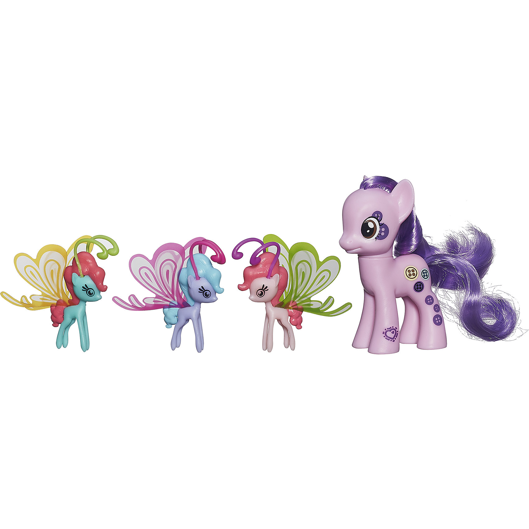 Пони Делюкс с волшебными крыльями, My little Pony, B3015/B0358 Пони Делюкс с волшебными крыльями, My little Pony, B3015/B0358Игрушки<br>Очаровательные героини известного мультсериала Мой маленький Пони приведут в восторг всех девочек. В наборе - фигурка пони с пушистой гривой и три маленькие пони с крылышками. Теперь любимые лошадки смогут играть не только на земле, но и в воздухе. Игрушки выполнены из высококачественного экологичного пластика с применением гипоаллергенных красителей безопасных для детей. <br><br>Дополнительная информация:<br><br>- Материал: пластик.<br>- Размер: 20х17х4 см.<br>- Высота пони: 8 см.<br>- Высота крылатых пони: 4,5 см.<br>- Комплектация: 4 фигурки пони - большая пони, 3 маленьких пони с крылышками. <br><br>Пони Делюкс с волшебными крыльями, My little Pony (Май литл Пони), можно купить в нашем магазине.<br><br>Ширина мм: 44<br>Глубина мм: 203<br>Высота мм: 197<br>Вес г: 350<br>Возраст от месяцев: 36<br>Возраст до месяцев: 72<br>Пол: Женский<br>Возраст: Детский<br>SKU: 4563923