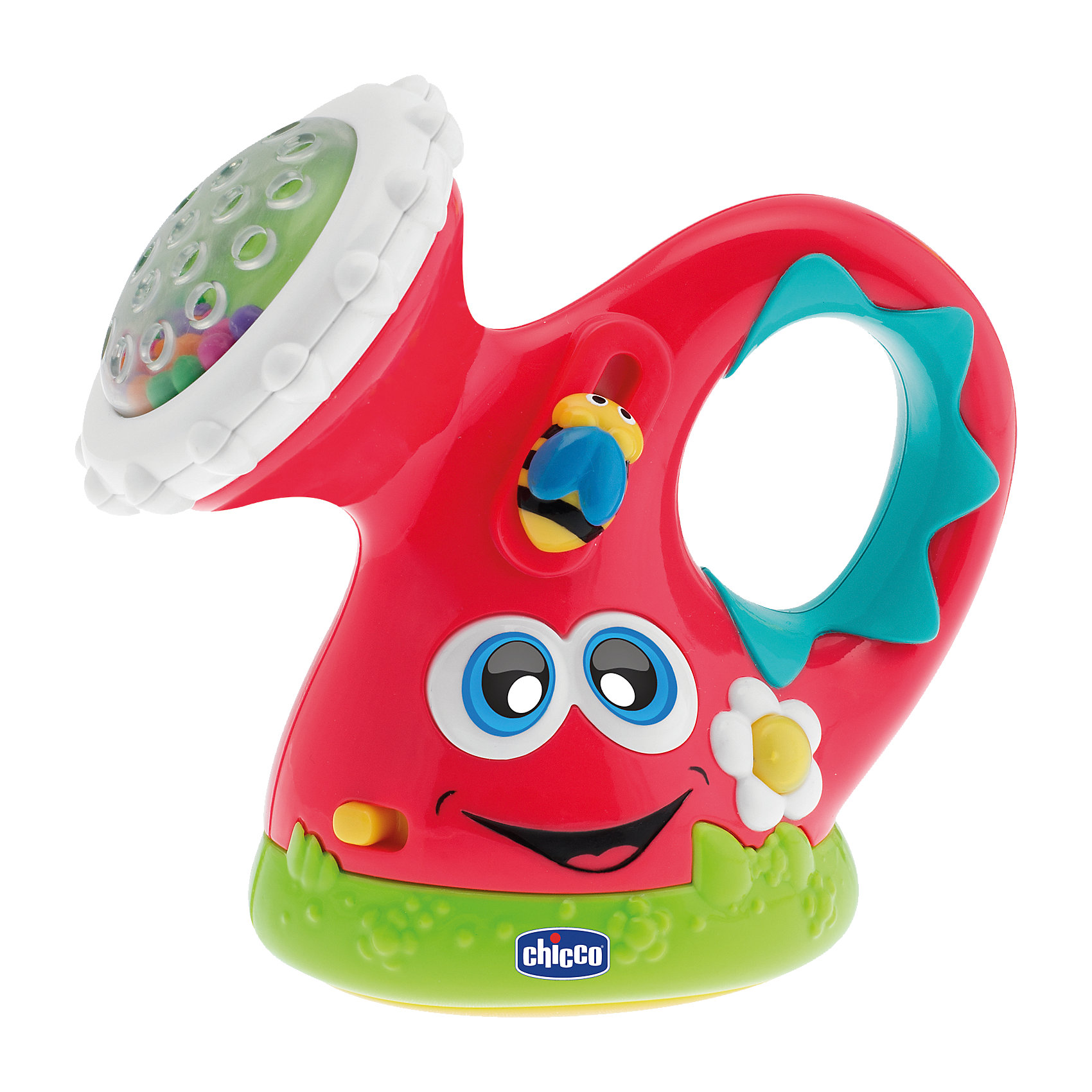 Музыкальная игрушка Лейка, CHICCO Музыкальная игрушка Лейка, CHICCOИнтерактивные игрушки для малышей<br>Музыкальная игрушка Лейка, CHICCO (ЧИКО) – эта игрушка поможет вашему малышу почувствовать себя настоящим садовником!<br>Электронная игрушка со звуковыми и световыми эффектами позволит вашему малышу окунуться в мир садоводства. При нажатии на цветочек раздается веселая мелодия, и загораются разноцветные огоньки. Лейка имеет внутренний датчик движения, который реагирует на положение лейки, то есть, если малыш наклонит лейку, как будто он поливает цветы, то лейка заиграет веселые мелодии. Также на лейке очень много мелких и подвижных деталей, которые вращаются, трещат, малыш может трогать и перебирать их. Внутри рассеивателя лейки находятся мелкие разноцветные шарики, которые весело гремят при встряхивании лейки. Игрушка развивает мелкую моторику, координацию движений, слуховое восприятие, логическое мышление.<br><br>Дополнительная информация:<br><br>- Материал: пластик<br>- Размер: 8 х 19 х 7 см.<br>- Батарейки: 3 типа LR44 (входят в комплект)<br><br>Музыкальную игрушку Лейка, CHICCO (ЧИКО) можно купить в нашем интернет-магазине.<br><br>Ширина мм: 191<br>Глубина мм: 187<br>Высота мм: 81<br>Вес г: 253<br>Возраст от месяцев: 6<br>Возраст до месяцев: 36<br>Пол: Унисекс<br>Возраст: Детский<br>SKU: 4577225