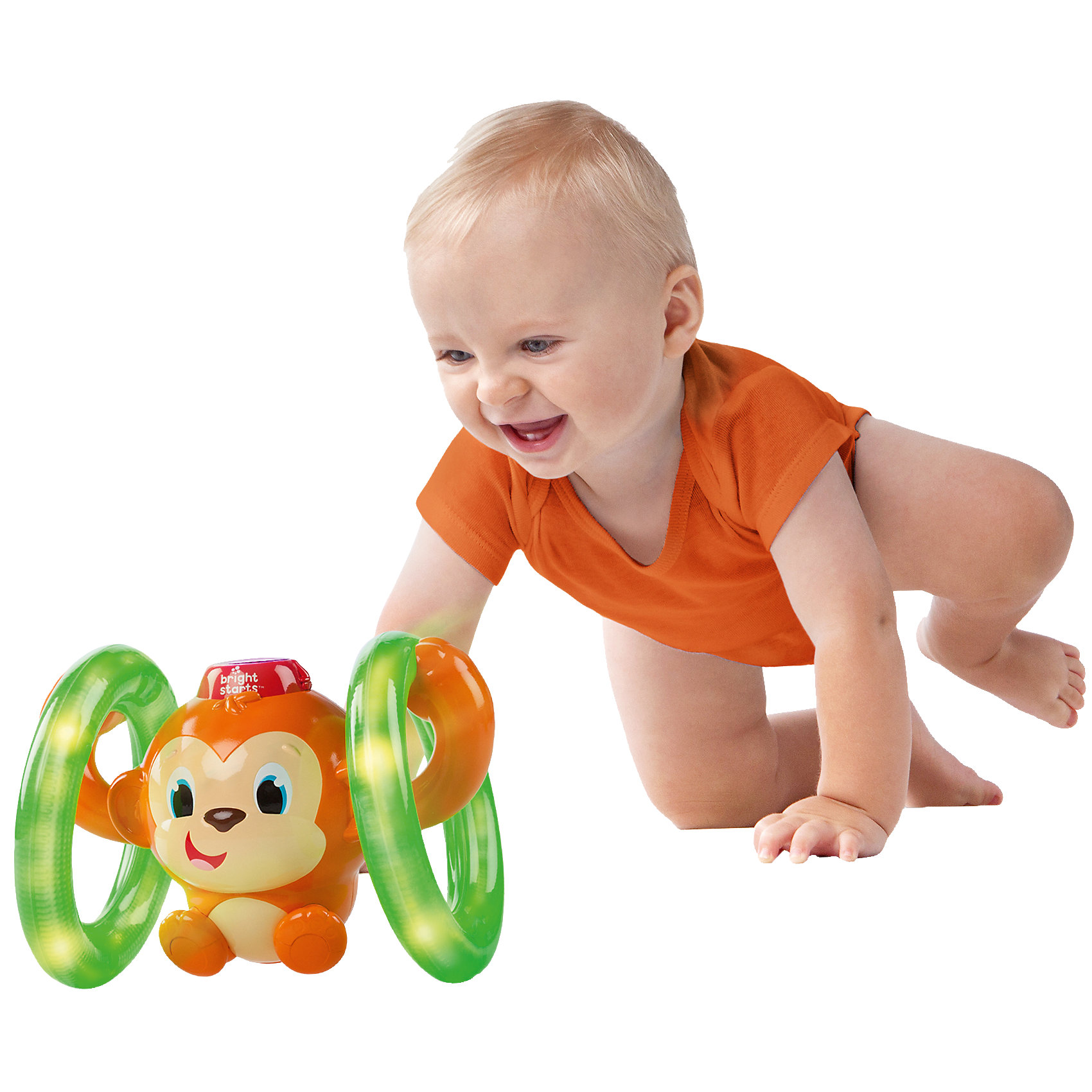 Kids II Развивающая игрушка «Обезьянка на кольцах», Bright Starts bright starts развивающая игрушка обезьянка