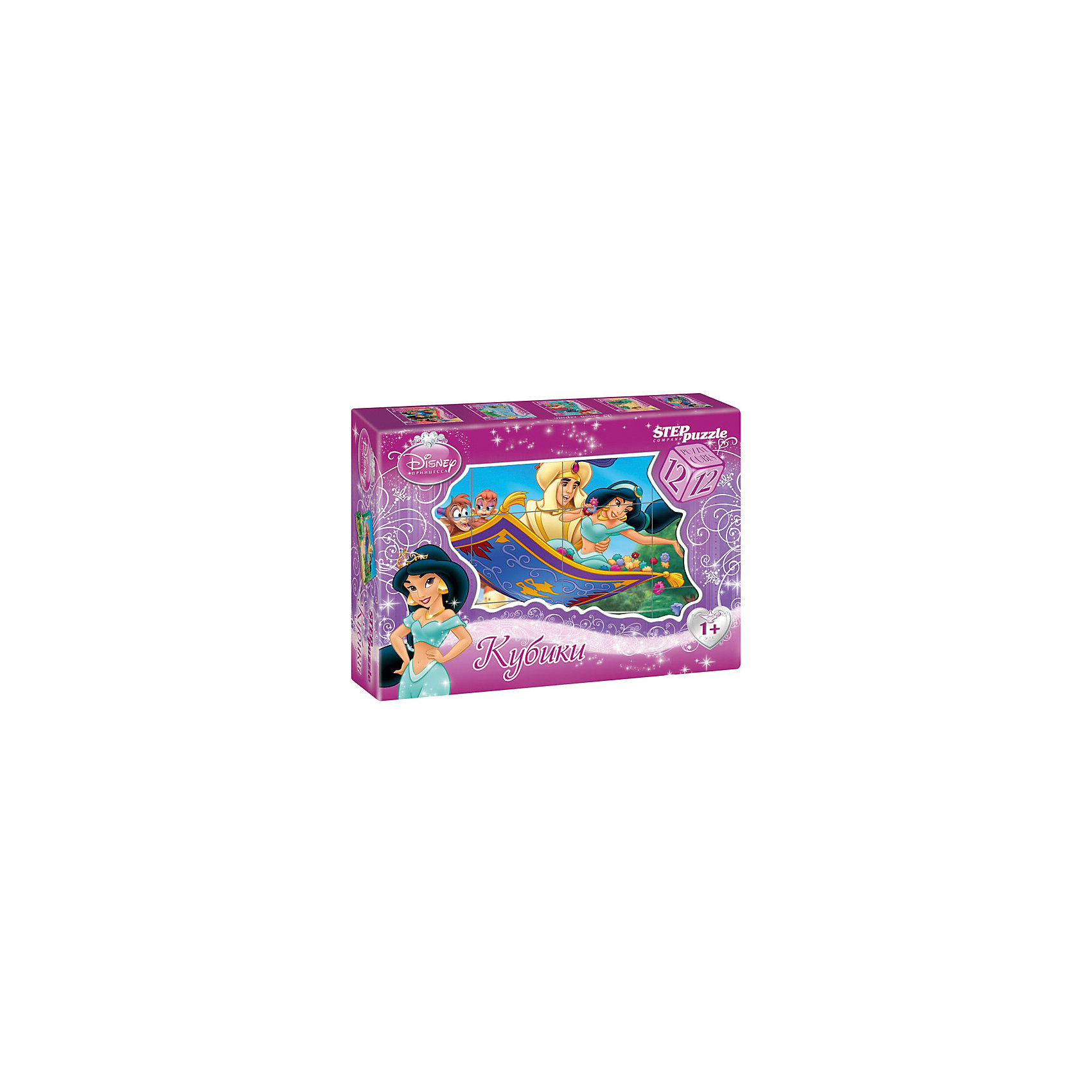 Кубики Жасмин, 12шт, Step Puzzle Кубики Жасмин, 12шт, Step PuzzleКубики<br>Кубики Жасмин, 12шт, Step Puzzle (Степ Пазл) - это кубики с яркими запоминающимися картинками.<br>Красочный набор кубиков с иллюстрациями к мультсериалу Disney Аладдин предназначен для развития логики, зрительной памяти и внимания у детей младшего возраста. Из 12 кубиков можно составить 6 разных сюжетов из любимого мультфильма. Кубики изготовлены из легкого прочного пластика. Яркие, сочные картинки, наклеенные на пластик, хорошо держатся, рисунки глянцевые. Наборы из 12 кубиков – для тех, кто освоил навык сборки картинки из 9 кубиков. Заложенный дидактический принцип «от простого к сложному» позволит ребёнку поверить в свои силы.<br><br>Дополнительная информация:<br><br>- В наборе: 12 кубиков<br>- Сторона кубика: 4 см.<br>- Размер готовой картинки: 12х16 см.<br>- Материал: пластик, картон<br>- Упаковка: картонная коробка<br>- Размер упаковки: 160x40x120 мм.<br>- Вес: 400 гр.<br><br>Кубики Жасмин, 12шт, Step Puzzle (Степ Пазл) можно купить в нашем интернет-магазине.<br><br>Ширина мм: 160<br>Глубина мм: 40<br>Высота мм: 120<br>Вес г: 400<br>Возраст от месяцев: 36<br>Возраст до месяцев: 84<br>Пол: Унисекс<br>Возраст: Детский<br>SKU: 4588237