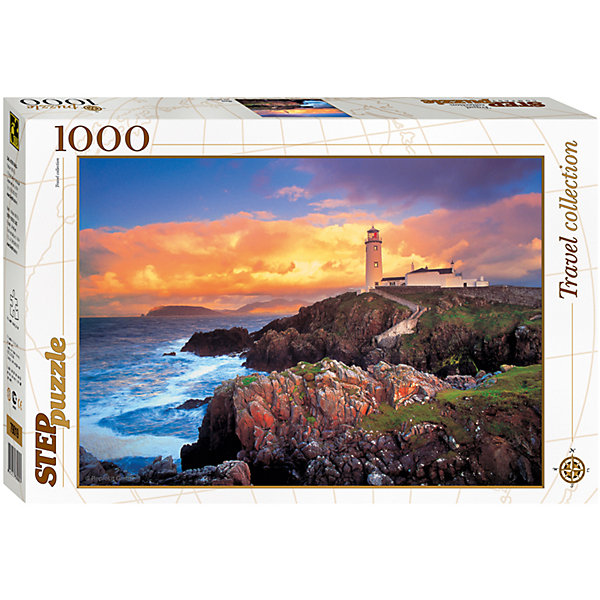 Пазл Маяк, 1000 деталей, Step Puzzle Пазл Маяк, 1000 деталей, Step PuzzleПазлы классические<br>Пазл Маяк, 1000 деталей, Step Puzzle (Степ Пазл) – это коллекционный подарочный пазл из серии «Travel Collection».<br>Собрав это пазл, Вы получите прекрасный предзакатный пейзаж, где лучи заходящего солнца, освящают одинокий маяк, стоящий вдалеке, а бирюзовые волны солеными брызгами разбиваются о прибрежные скалы, покрытые зеленой травой. Собирается картина из 1000 аккуратно вырезанных элементов. Благодаря великолепному качеству исполнения, высокой точности в подгонке деталей, плотности картона, а также высокой контрастности, во время сборки у вас не возникнет абсолютно никаких затруднений. Получившаяся картина впишется в любой интерьер. Рекомендуется приобрести специальный клей для пазлов, который скрепит пазл, придаст ему сходство с цельной картиной.<br><br>Дополнительная информация:<br><br>- Количество деталей: 1000<br>- Материал: картон<br>- Размер собранной картины: 68х48 см.<br>- Отличная проклейка<br>- Детали идеально подходят друг другу<br>- Упаковка: картонная коробка<br>- Размер упаковки: 400x55x270 мм.<br>- Вес: 600 гр.<br><br>Пазл Маяк, 1000 деталей, Step Puzzle (Степ Пазл) можно купить в нашем интернет-магазине.<br><br>Ширина мм: 400<br>Глубина мм: 55<br>Высота мм: 270<br>Вес г: 600<br>Возраст от месяцев: 84<br>Возраст до месяцев: 192<br>Пол: Унисекс<br>Возраст: Детский<br>SKU: 4588263