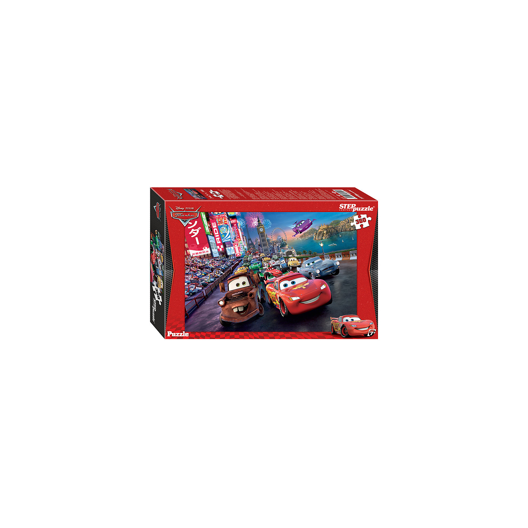 Пазл Тачки-2, 360 деталей, Step Puzzle Пазл Тачки-2, 360 деталей, Step PuzzleКлассические пазлы<br>Пазл Тачки-2, 360 деталей, Step Puzzle (Степ Пазл) – это замечательный красочный пазл с изображением любимых героев.<br>Встречайте старых друзей, Молнию МакКуина и его друга Мэтра, а также всех обитателей Радиатор-Спрингс в специальной серии пазлов «Тачки-2». Подарите ребенку чудесный пазл Тачки-2, и он будет увлеченно подбирать детали, пока не составит яркую и интересную картинку, на которой изображены любимые герои мультсериала. Сборка пазла Тачки-2 от Step Puzzle (Степ Пазл) подарит Вашему ребенку не только множество увлекательных вечеров, но и принесет пользу для развития. Координация, моторика, внимательность легко тренируются, пока ребенок увлеченно подбирает детали. Качественные фрагменты пазла отлично проклеены и идеально подходят один к другому, поэтому сборка пазла обеспечит малышу только положительные эмоции. Вы будете использовать этот пазл не один год, ведь благодаря качественной нарезке детали не расслаиваются даже после многократного использования.<br><br>Дополнительная информация:<br><br>- Количество деталей: 360<br>- Материал: картон<br>- Размер собранной картинки: 50х34,5 см.<br>- Отличная проклейка<br>- Долгий срок службы<br>- Детали идеально подходят друг другу<br>- Яркий сюжет<br>- Упаковка: картонная коробка<br>- Размер упаковки: 335x40x215 мм.<br>- Вес: 400 гр.<br><br>Пазл Тачки-2, 360 деталей, Step Puzzle (Степ Пазл) можно купить в нашем интернет-магазине.<br><br>Ширина мм: 335<br>Глубина мм: 40<br>Высота мм: 215<br>Вес г: 400<br>Возраст от месяцев: 84<br>Возраст до месяцев: 192<br>Пол: Унисекс<br>Возраст: Детский<br>Количество деталей: 360<br>SKU: 4588295